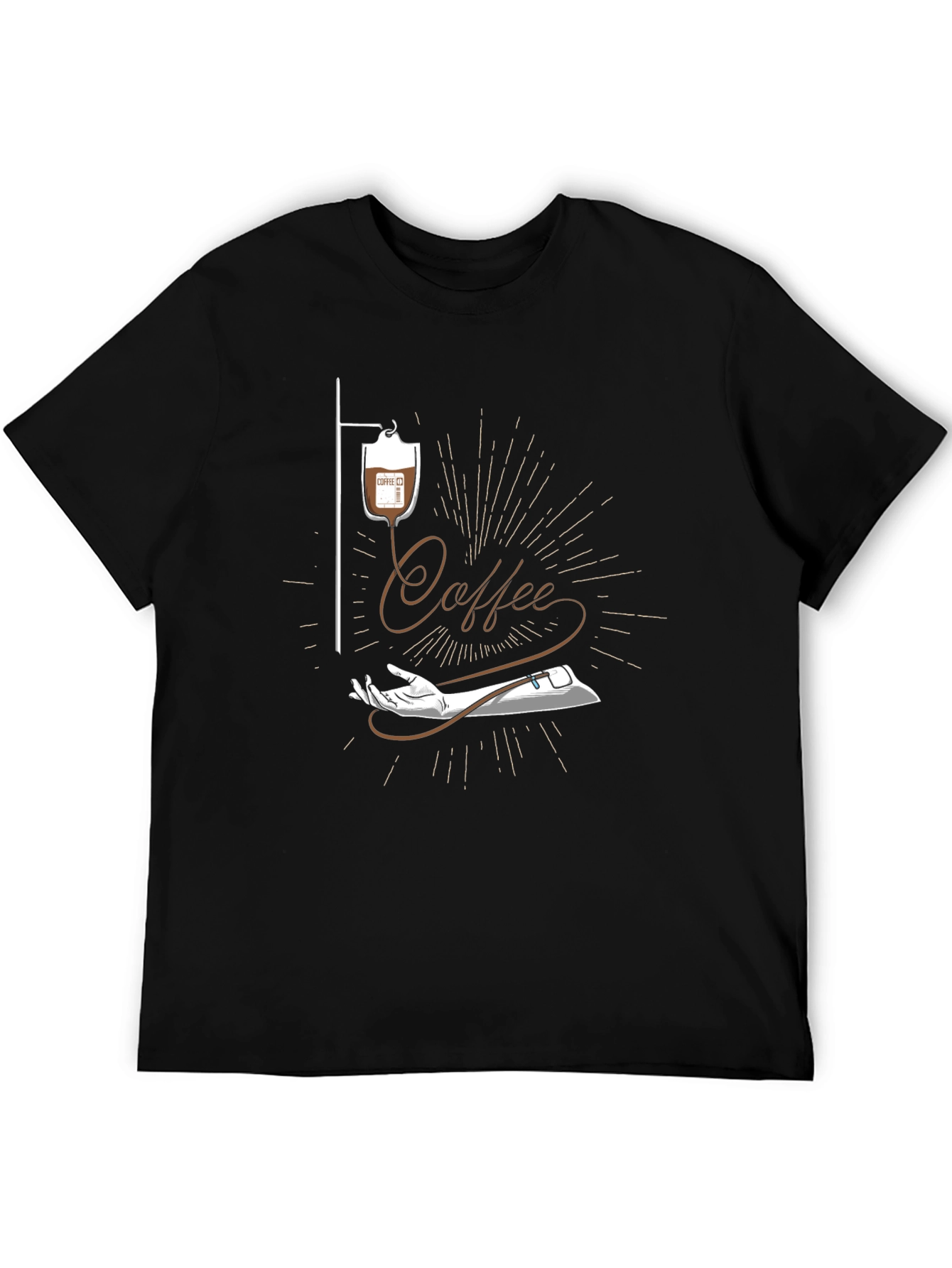 Black Coffee Drip T-Shirt - Caffeine Addict view 5
