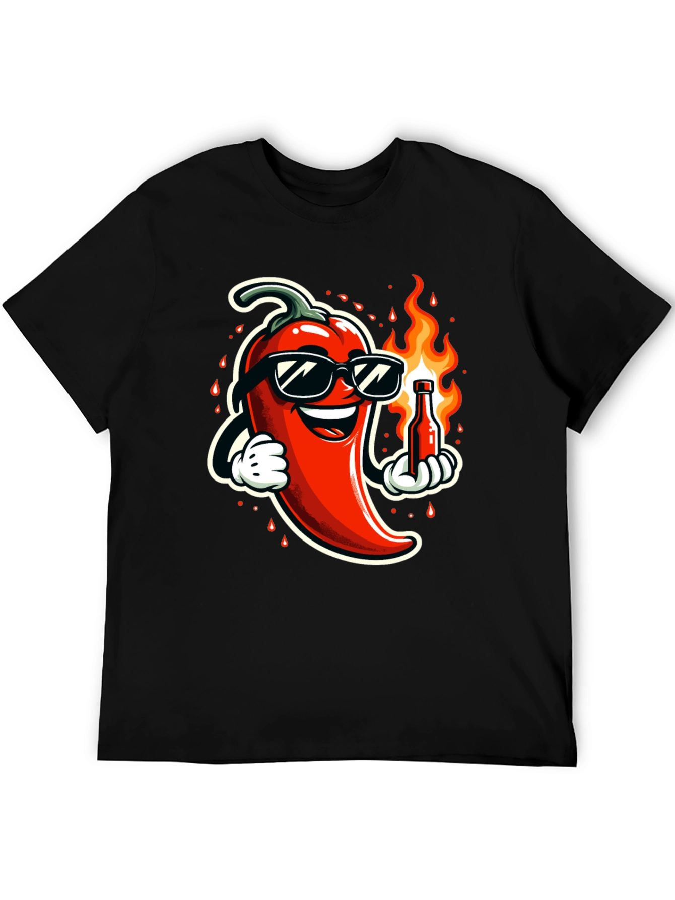 Spicy Chili Pepper Black T-Shirt - 5