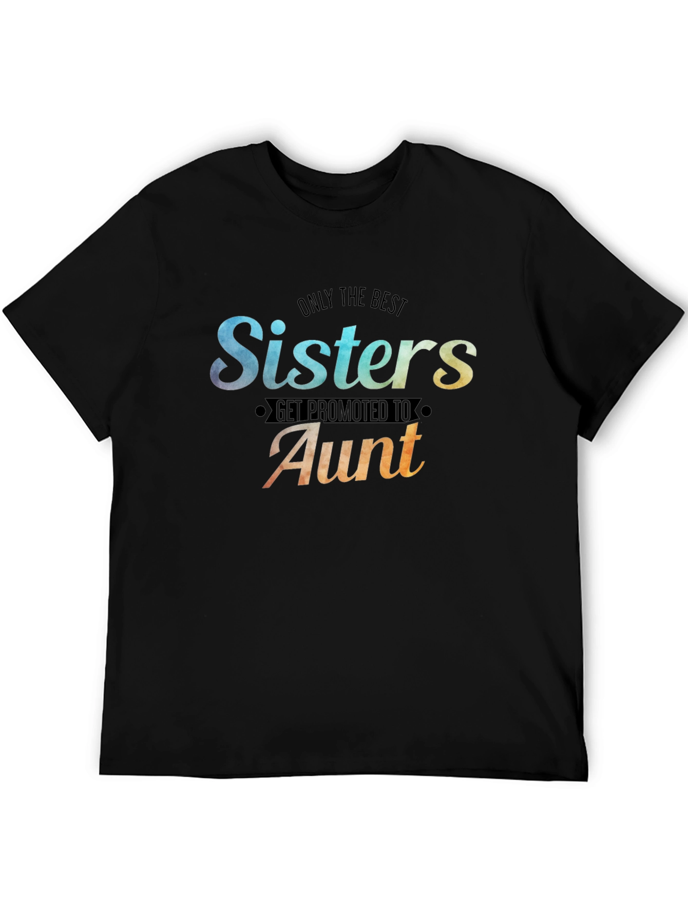 Black Best Sisters Get Promoted to Aunt Graphic T-Shirt view 5