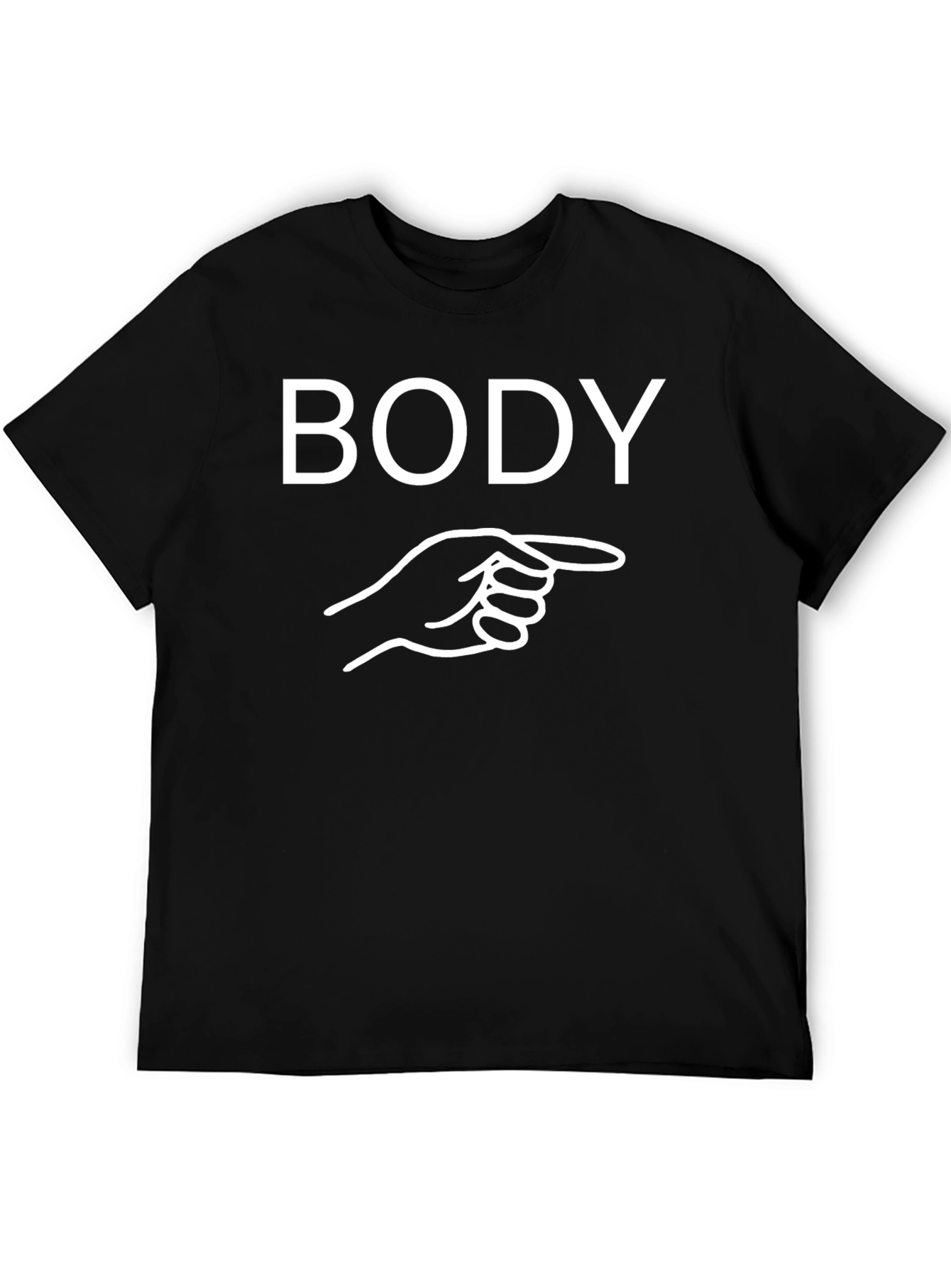 Black Body Pointing Hand Graphic Tee - Unisex view 5