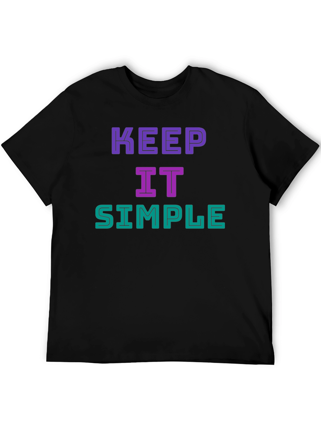 Black Keep It Simple Graphic T-Shirt - Casual Style view 5