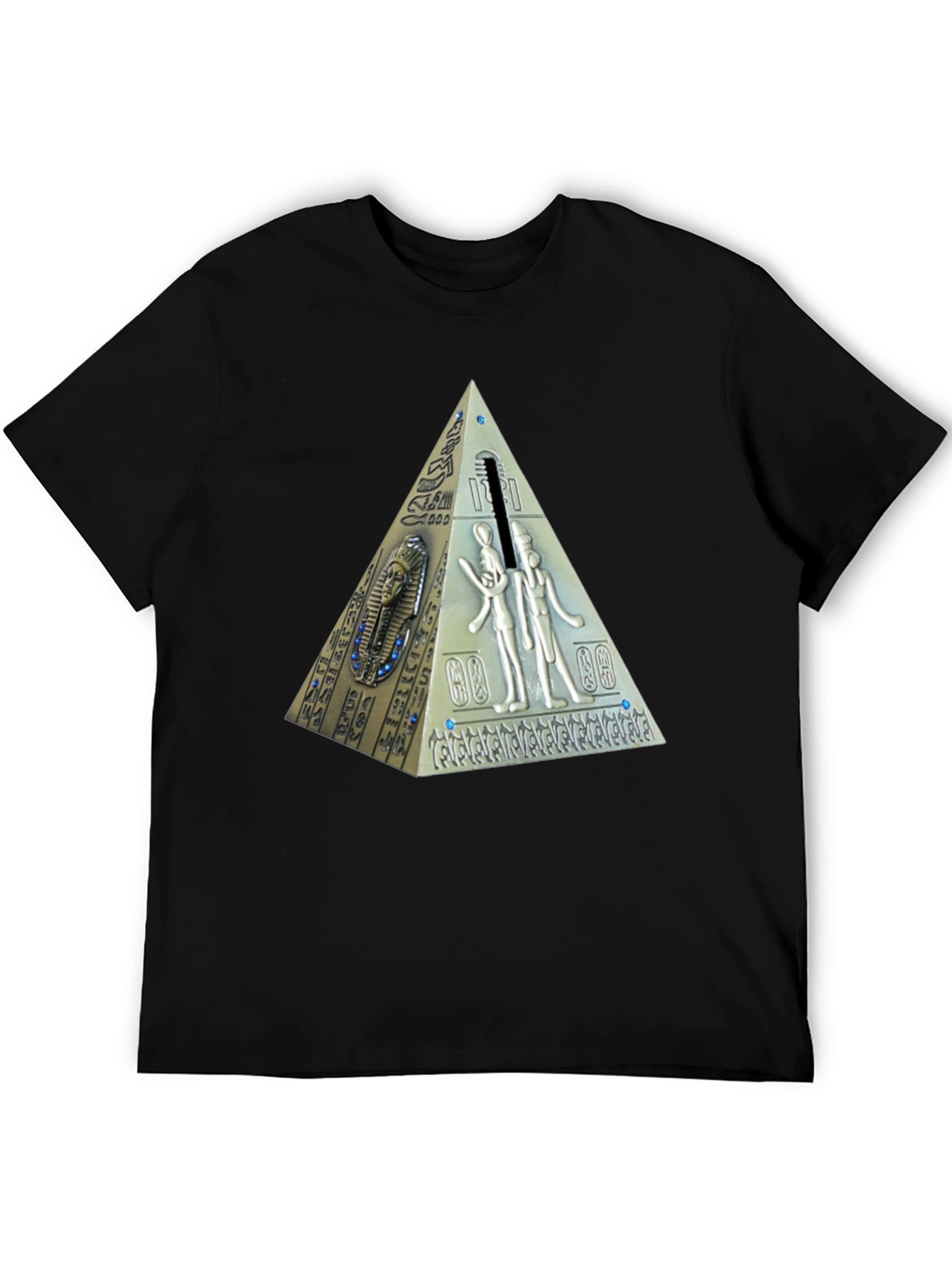 Black Egyptian Pyramid Graphic T-Shirt - Black view 5