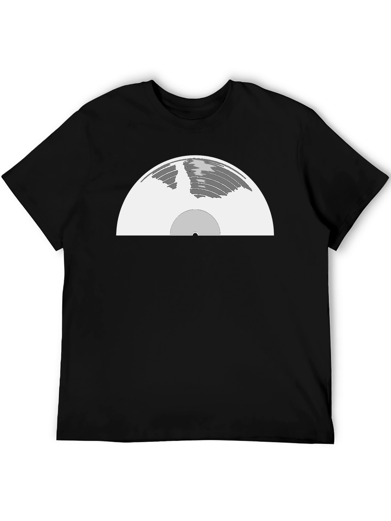Black Retro Vinyl Record Graphic Tee view 5