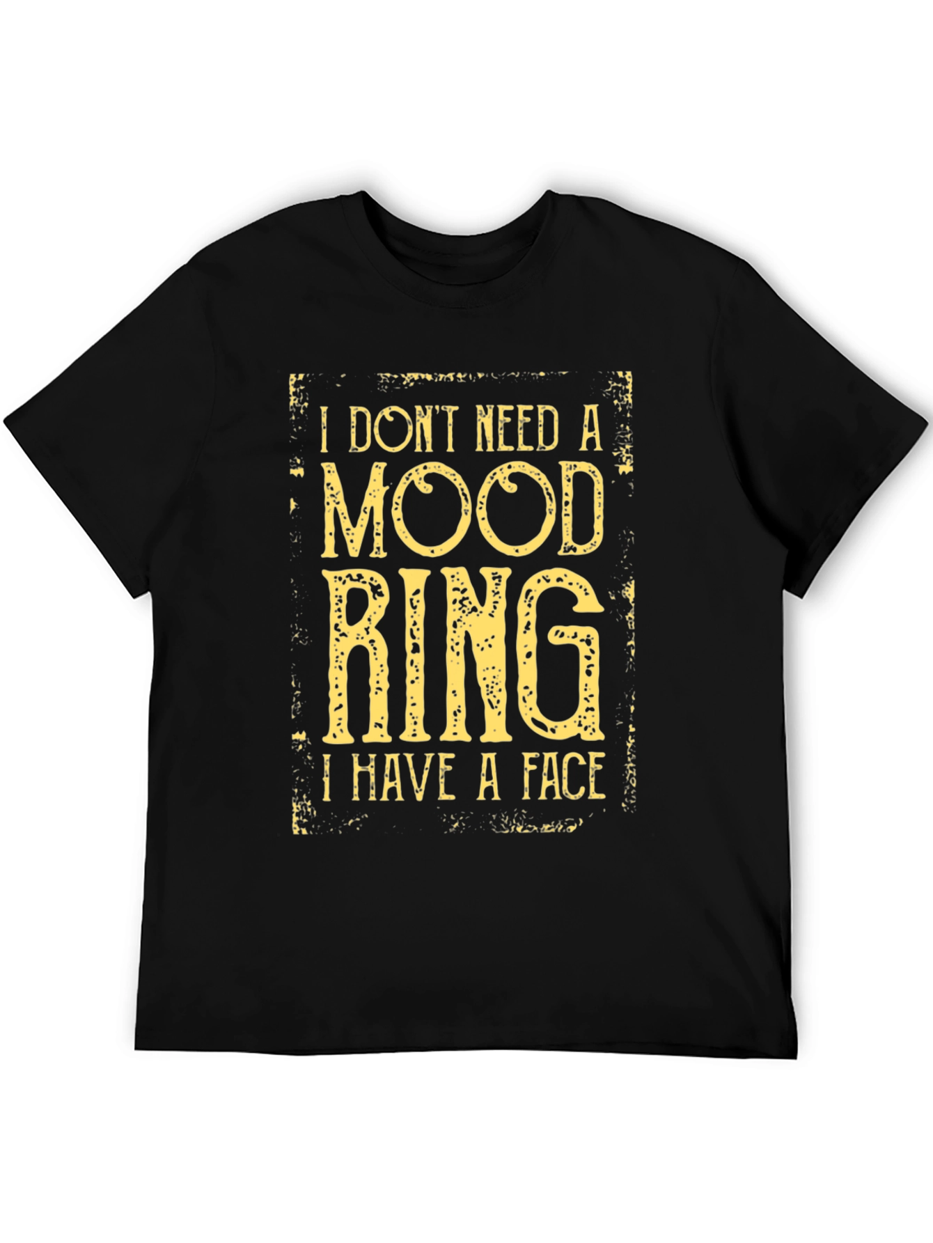 Black Mood Ring Graphic Tee - Black Humor T-Shirt view 5