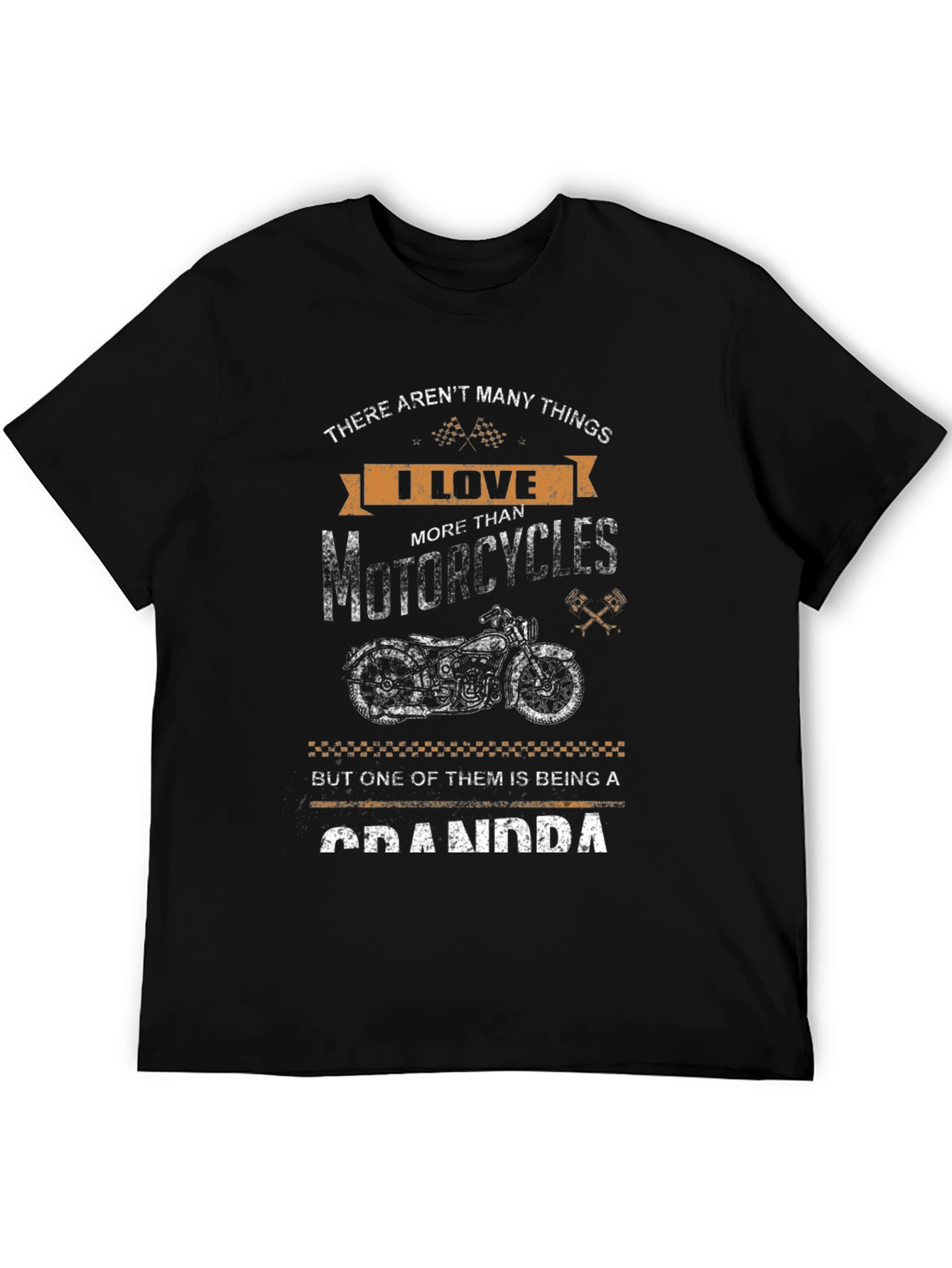 Black Motorcycle Grandpa T-Shirt view 5