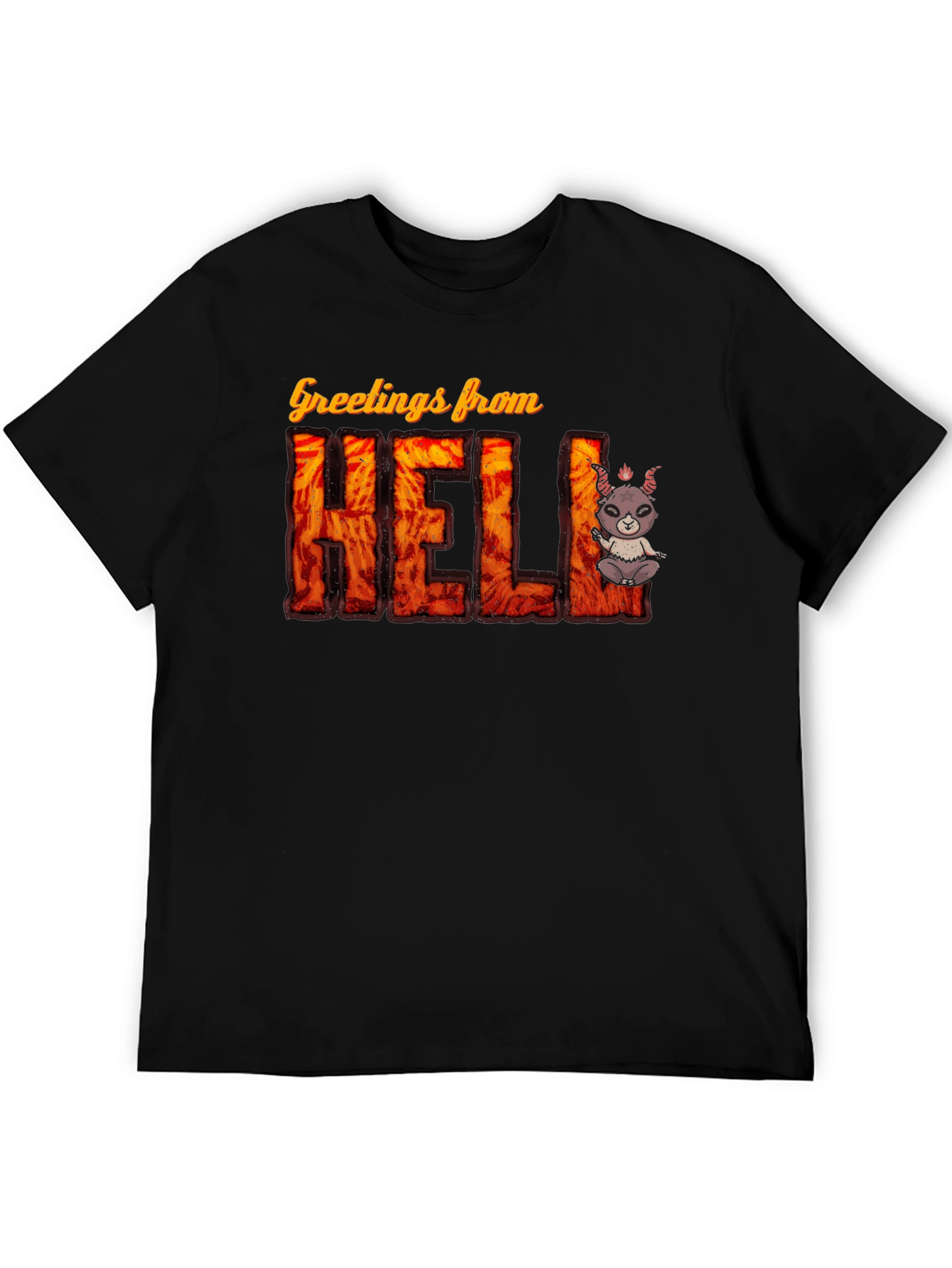 Black Greetings From Hell T-Shirt view 5