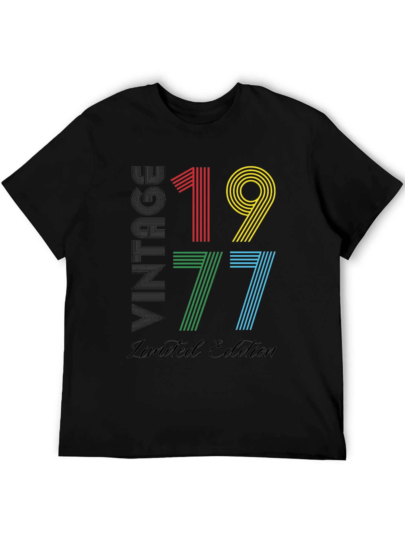 Black Vintage 1977 Limited Edition Black T-Shirt view 5