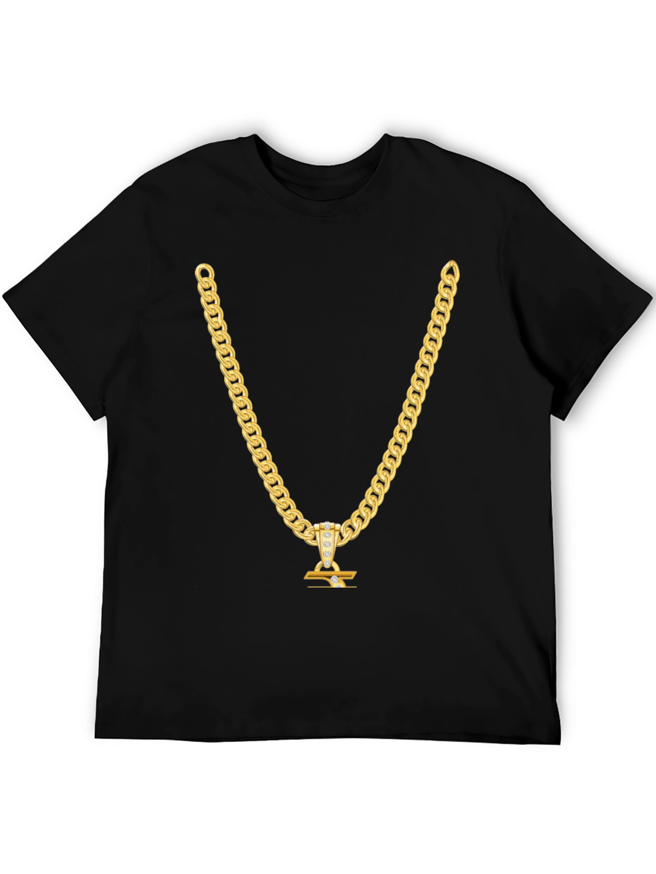 Black Gold Chain T-Shirt - Statement Piece view 5