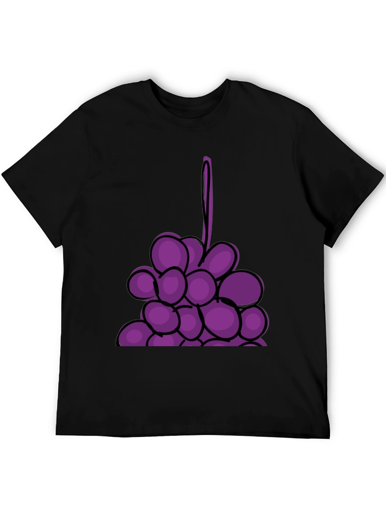 Black Grape Graphic Black T-Shirt - Fruit Lover's Tee view 5