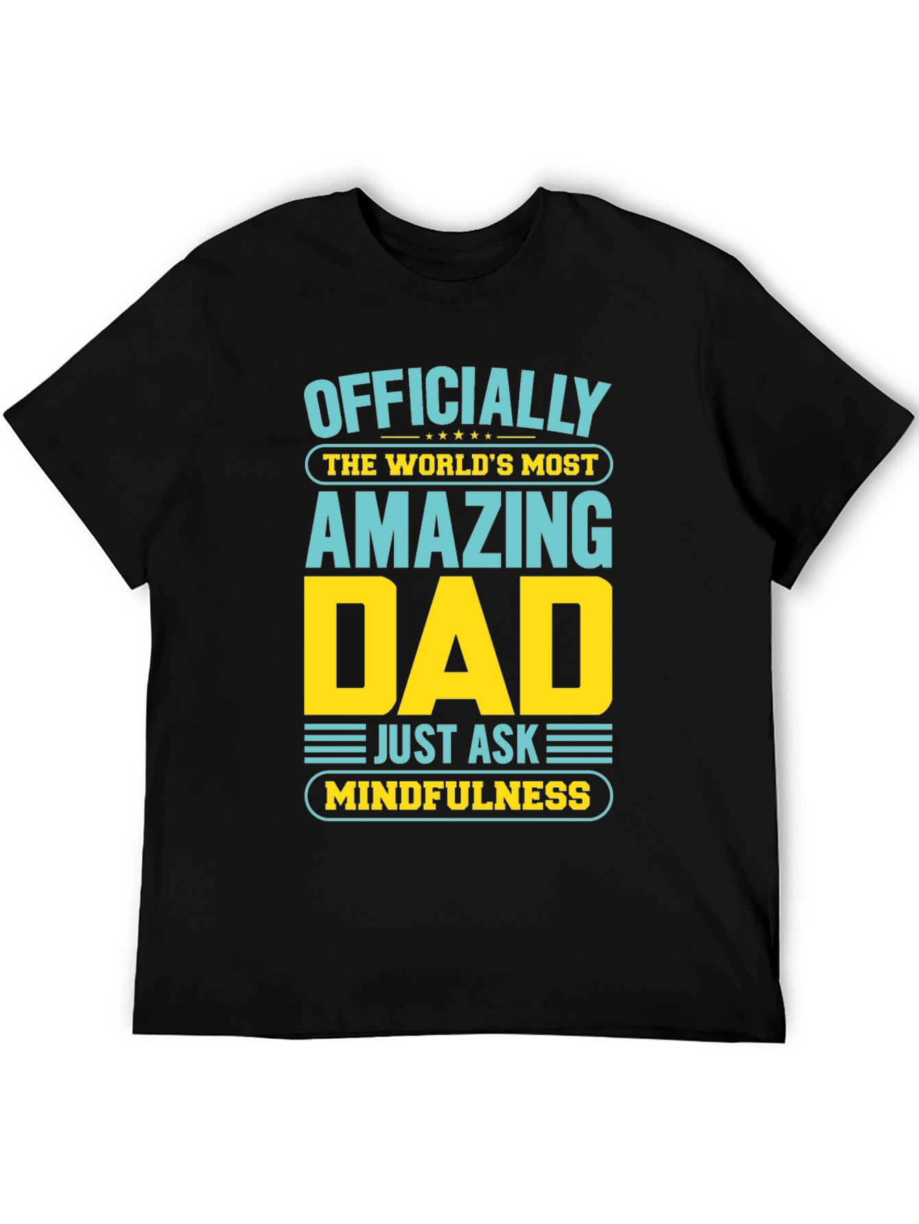 Black Officially Amazing Dad Graphic T-Shirt view 5