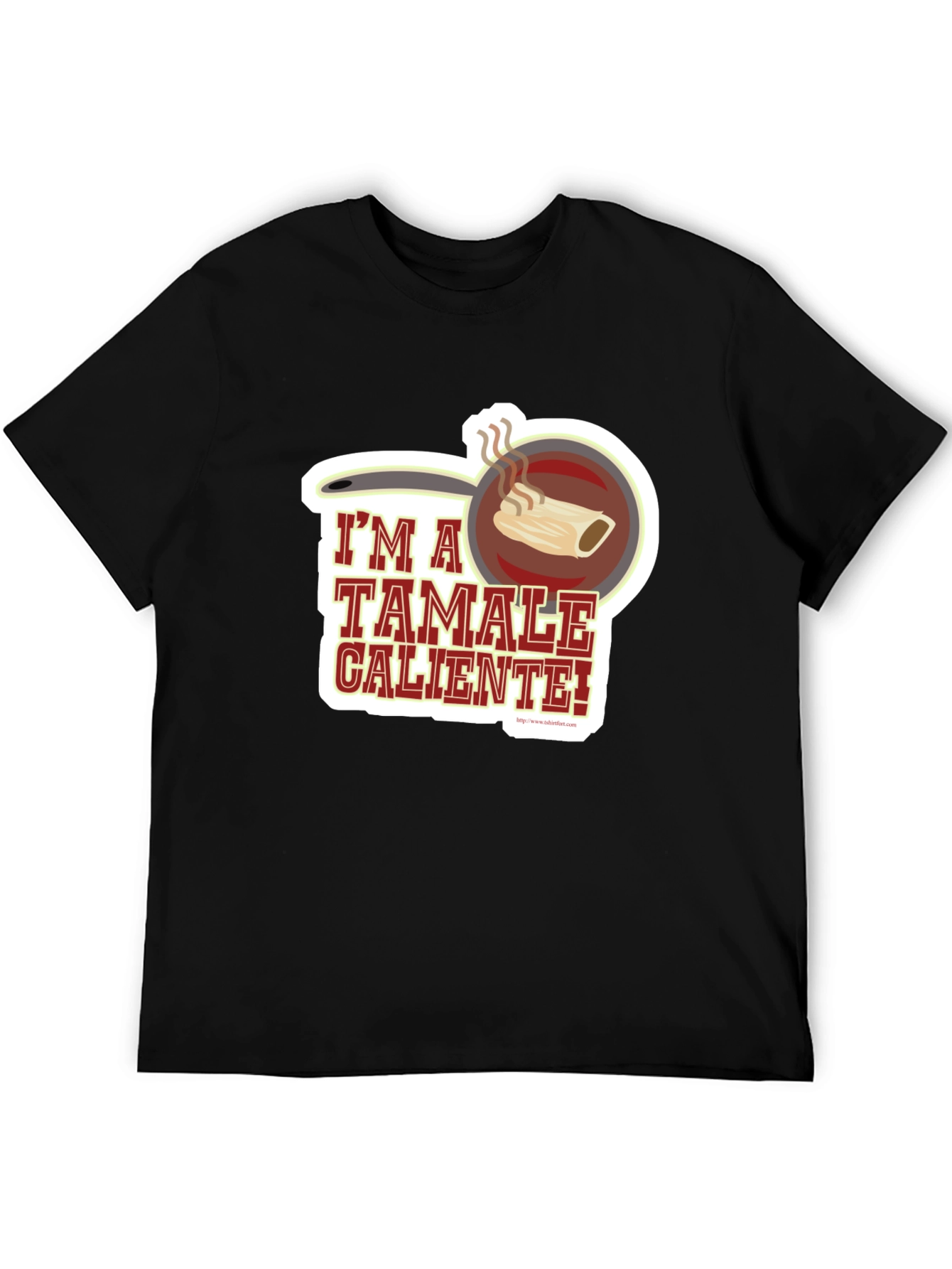 Black I'm a Tamale Caliente! T-Shirt - Funny Foodie Tee view 5