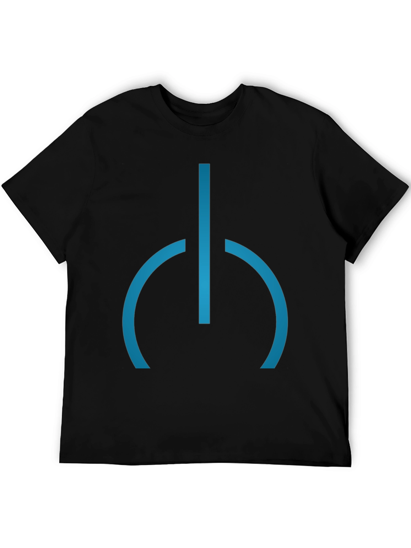 Black Modern Blue Symbol Black T-Shirt view 5