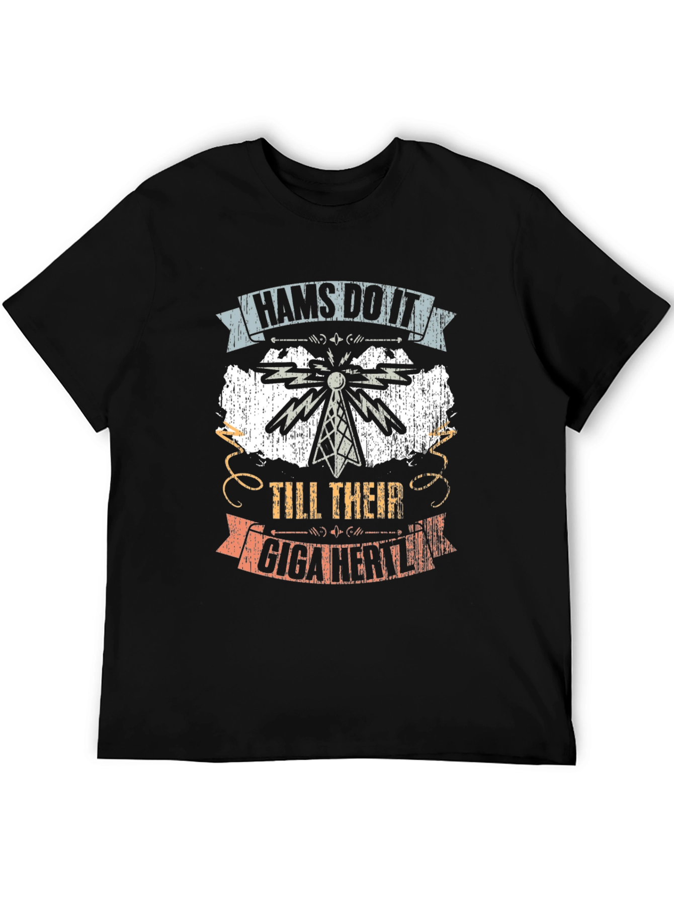 Black Hams Do It Radio Operator T-Shirt view 5