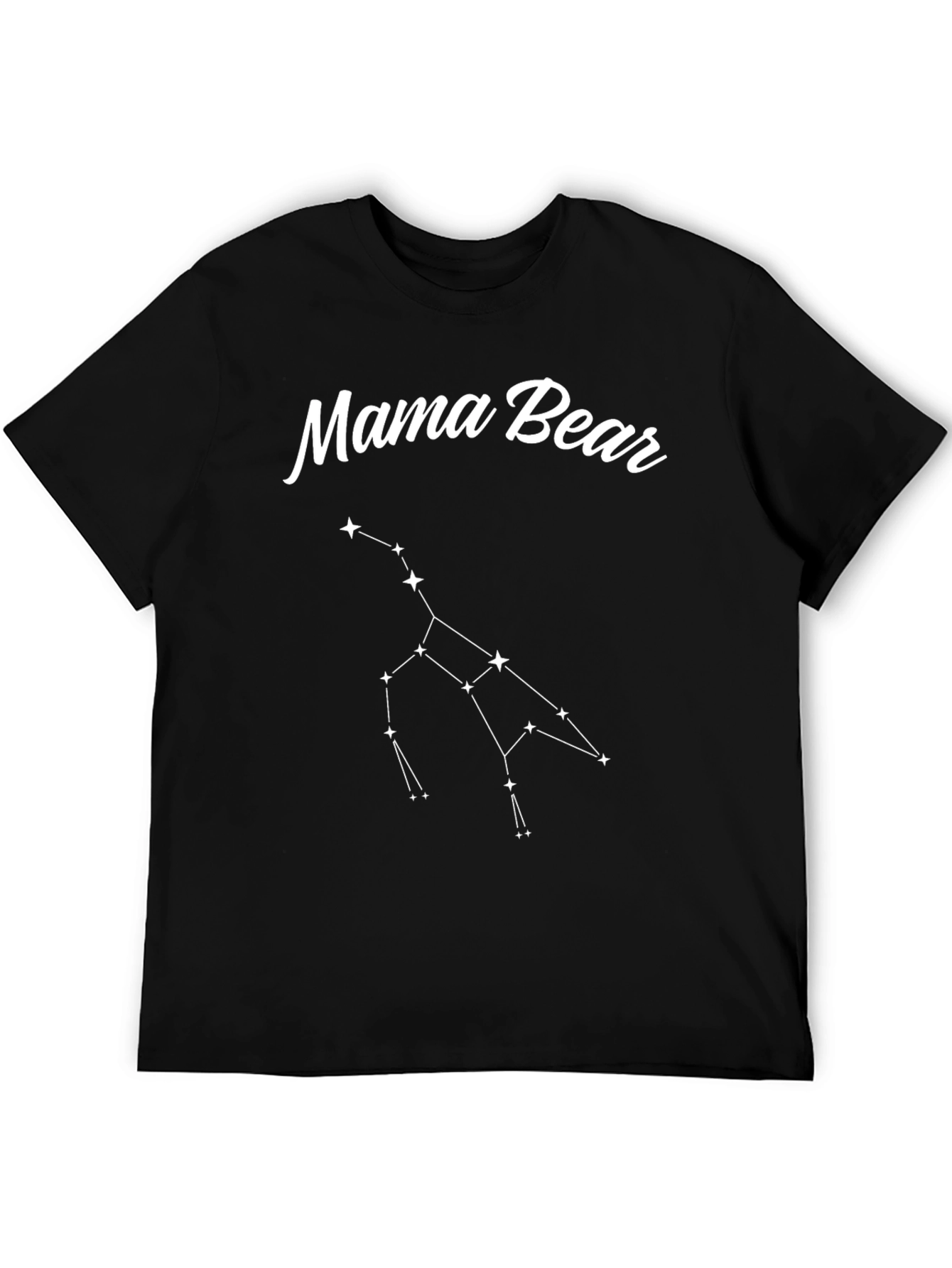 Black Mama Bear Constellation Tee - Black Cotton Comfort view 5