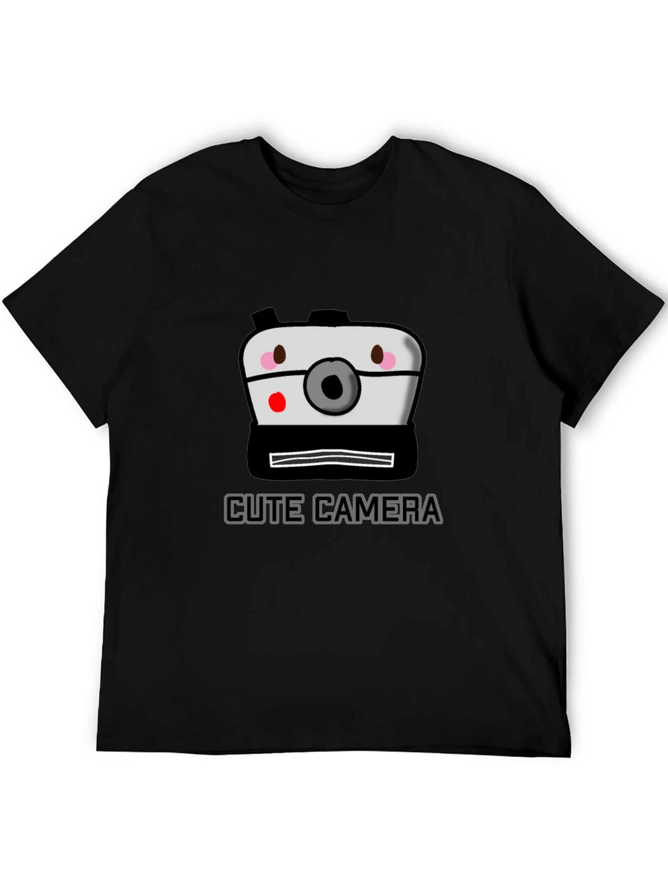 Black Cute Camera Graphic Tee - Fun Photo Shirt view 5