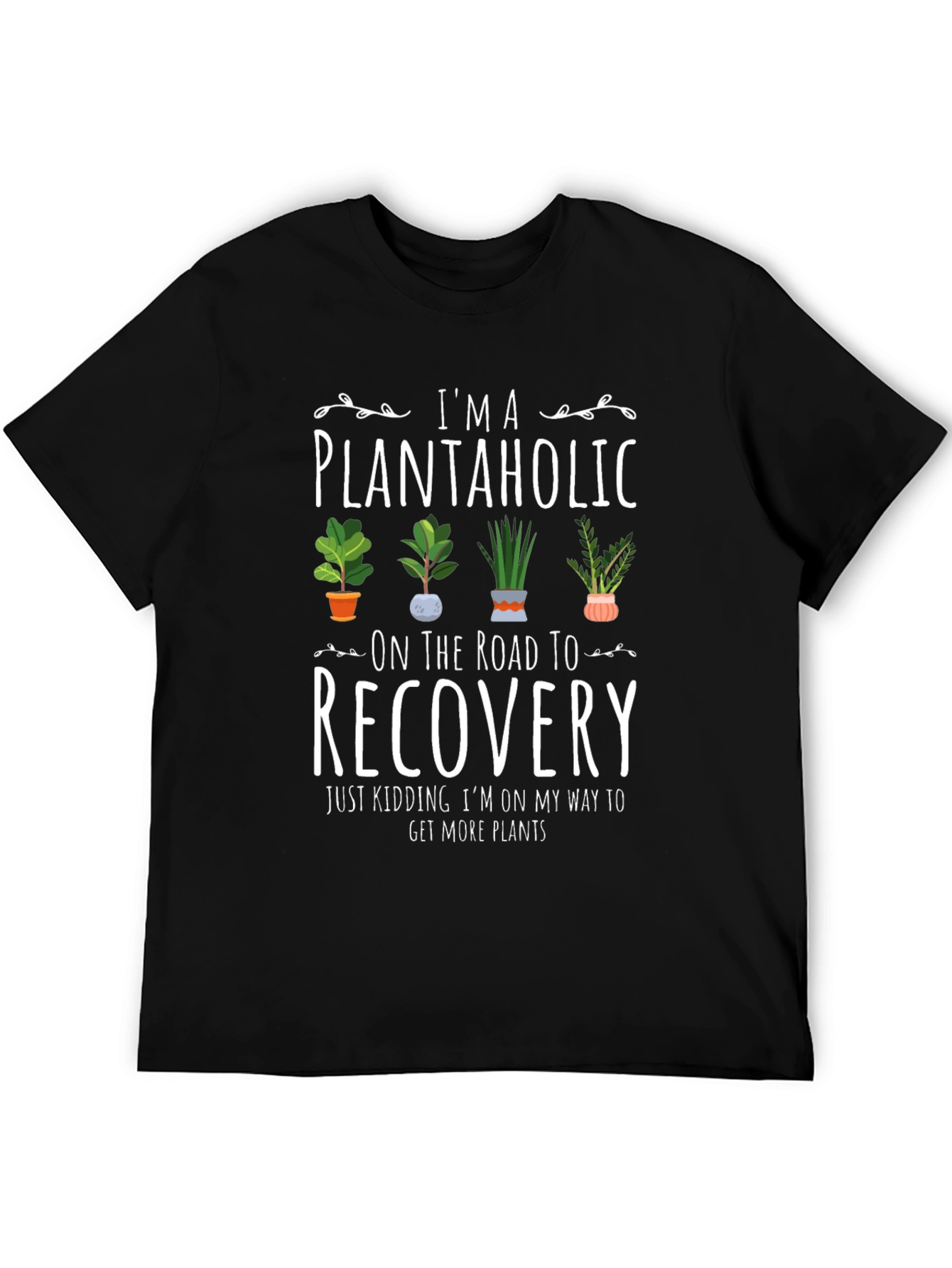 Black Plantaholic Graphic Tee - Funny Plant Lover Shirt view 5