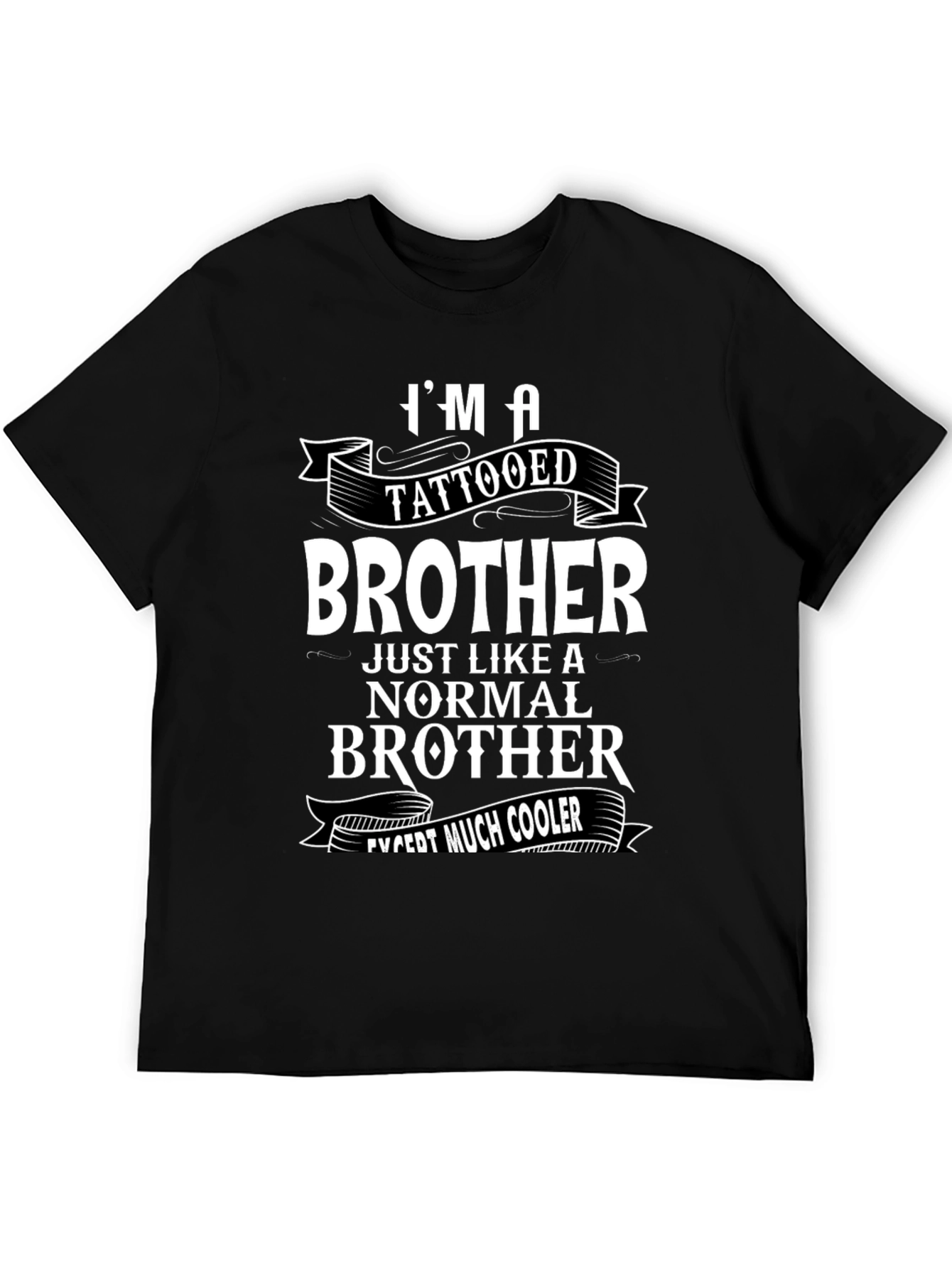 Black Tattooed Brother Graphic Tee - Cool Brother Shirt view 5