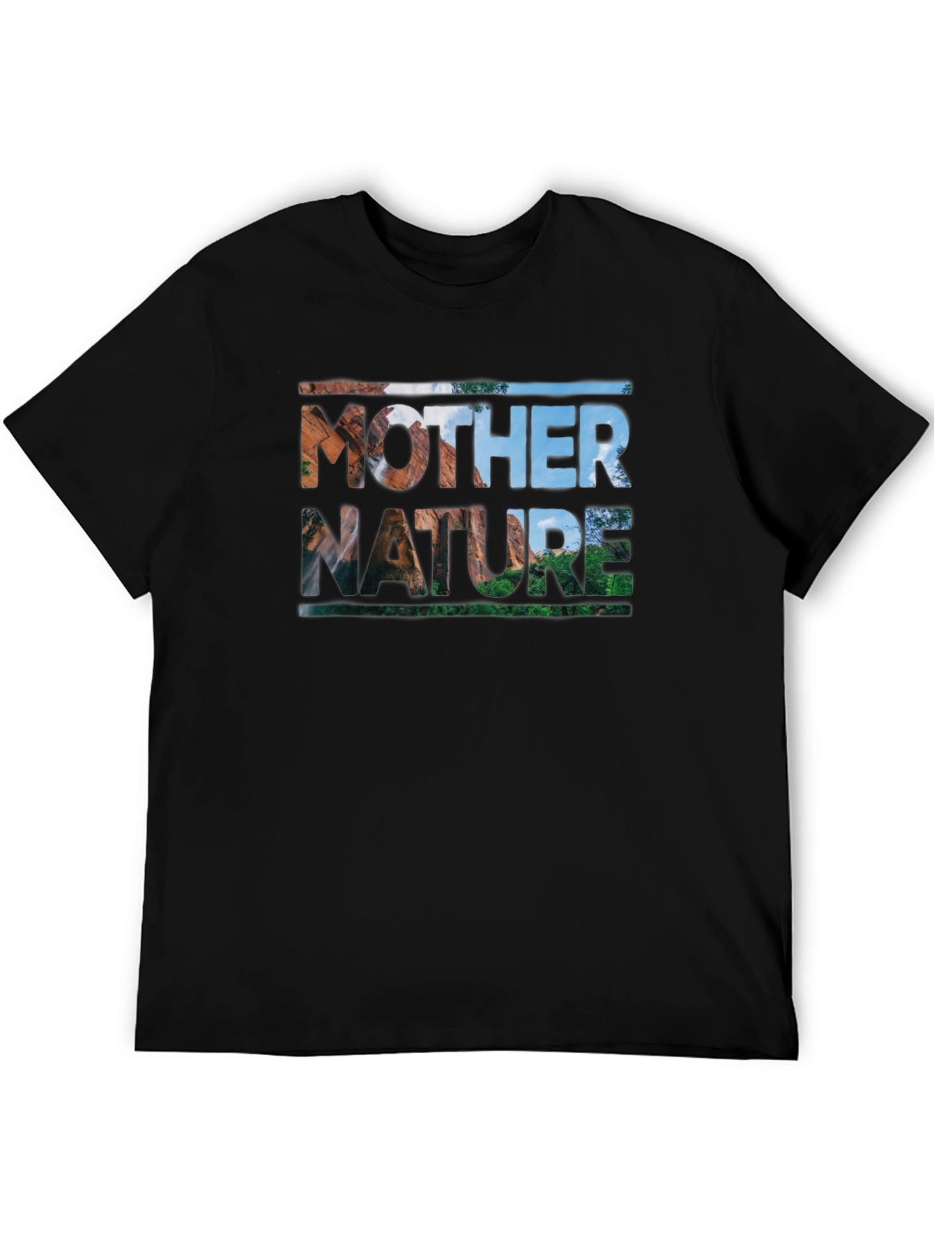 Black Mother Nature T-Shirt - Black Graphic Tee view 5