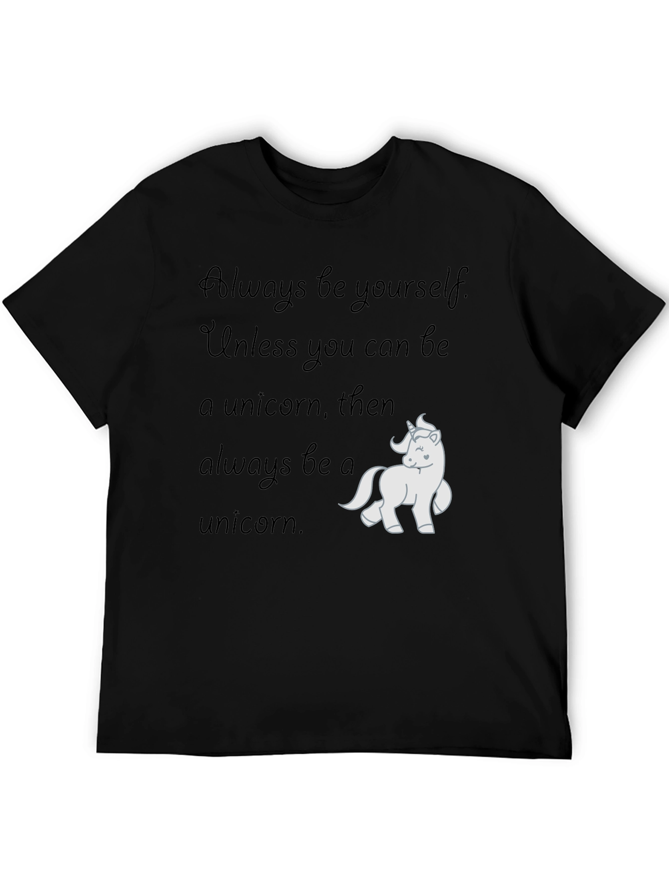 Black Unicorn T-Shirt - Always Be A Unicorn view 5