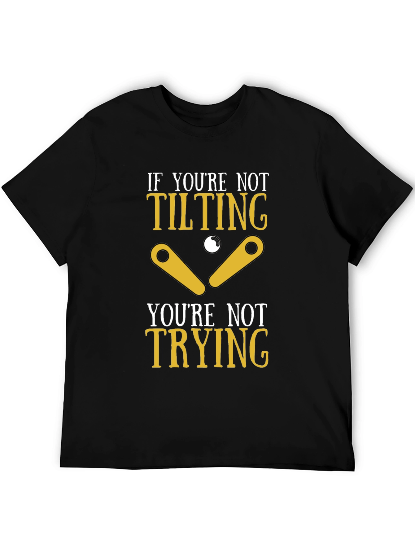 Black Tilting Pinball Funny T-Shirt view 5