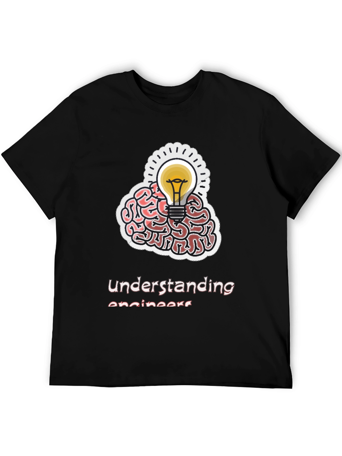 Black Understanding Engineers Brain T-Shirt view 5