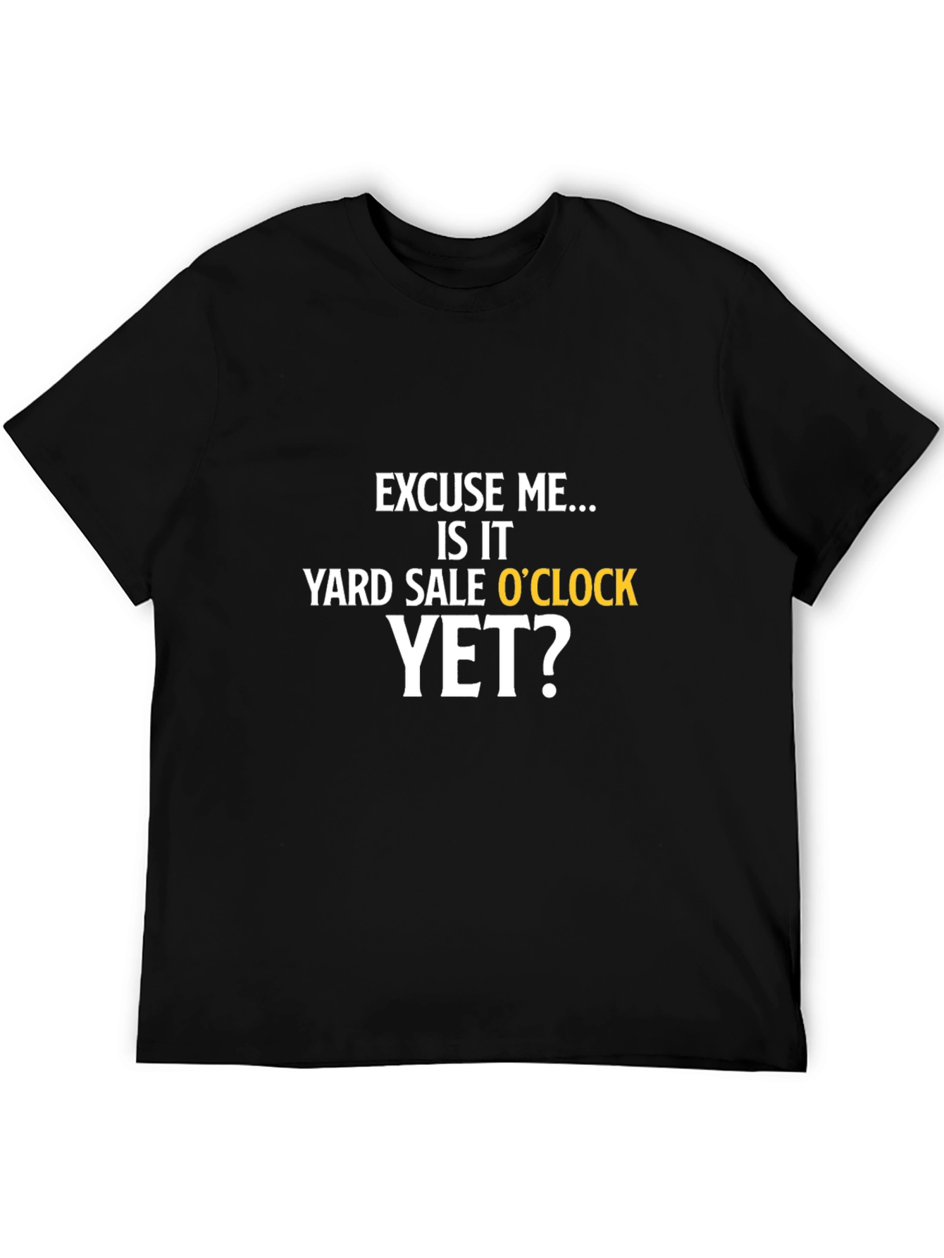 Black Yard Sale O'Clock T-Shirt - Black Graphic Tee view 5