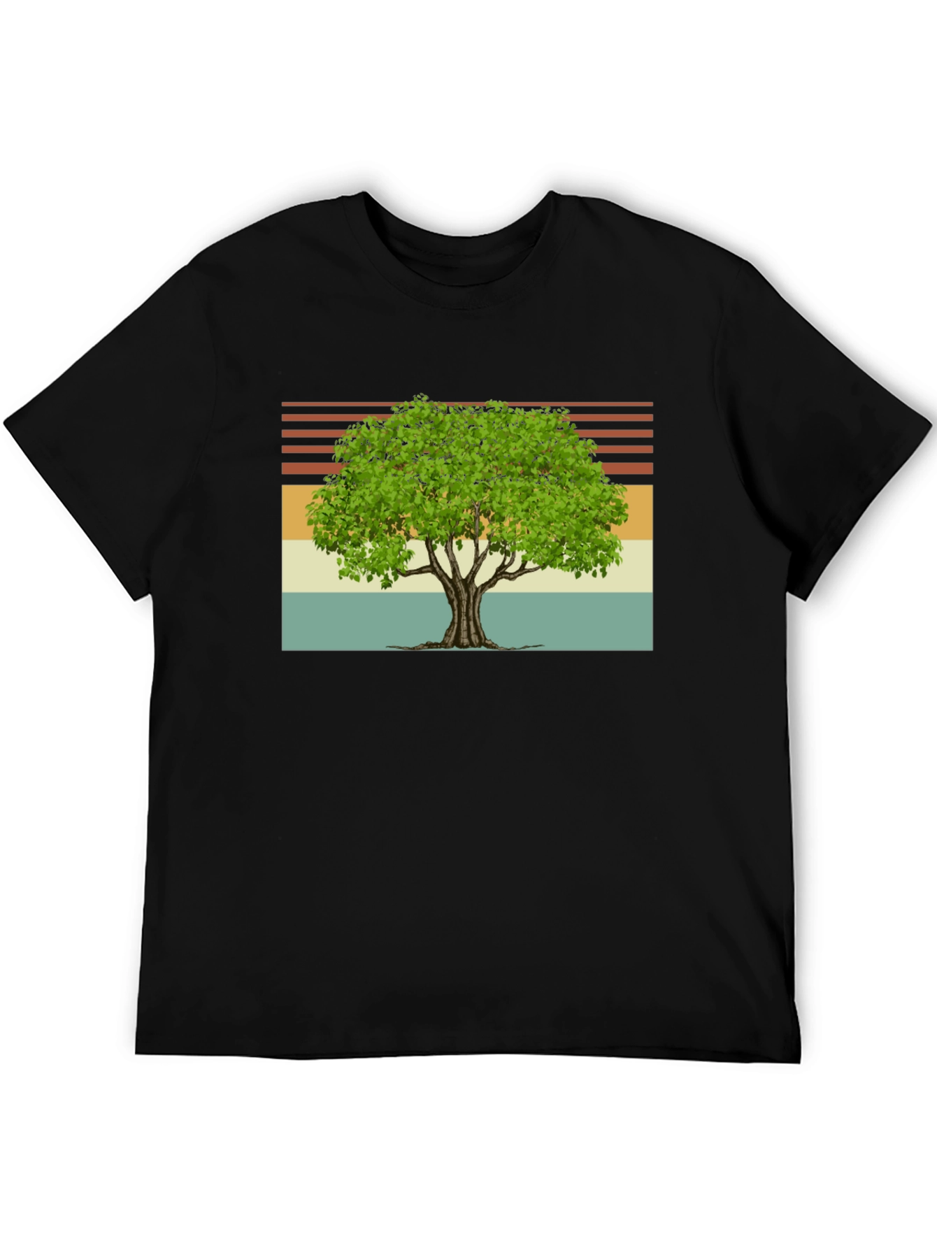 Black Vintage Tree Graphic T-Shirt view 5