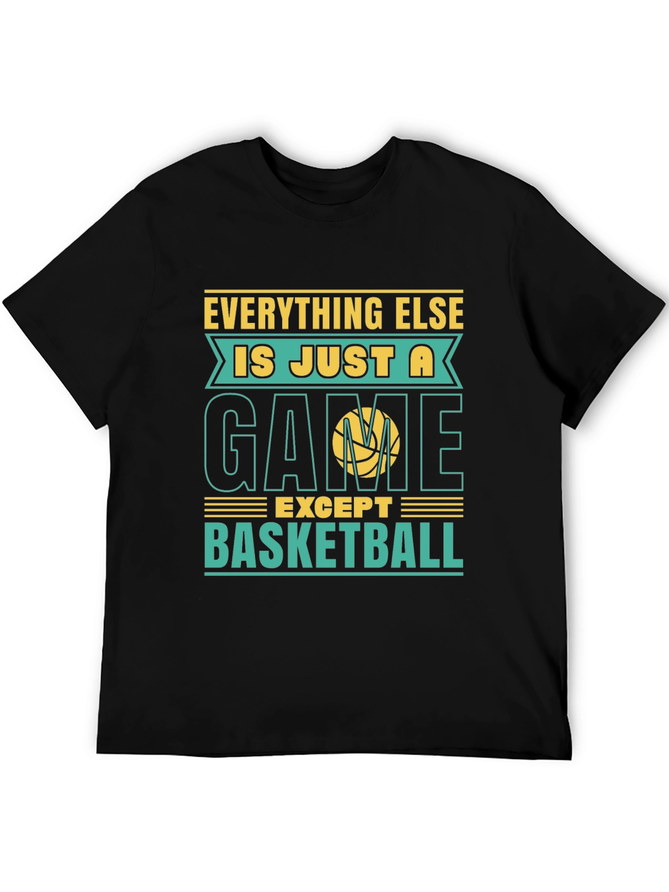 Black Basketball Game T-Shirt view 5