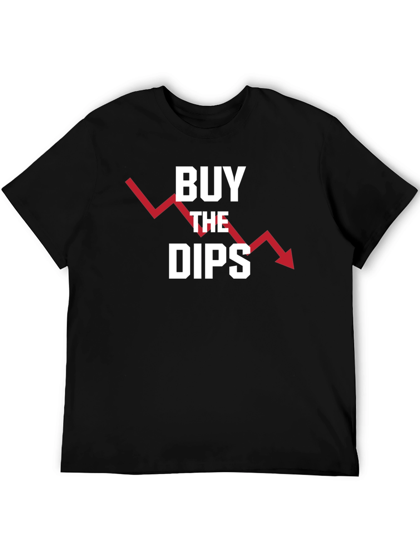 Black Buy The Dips T-Shirt - Stock Market Investor Apparel view 5