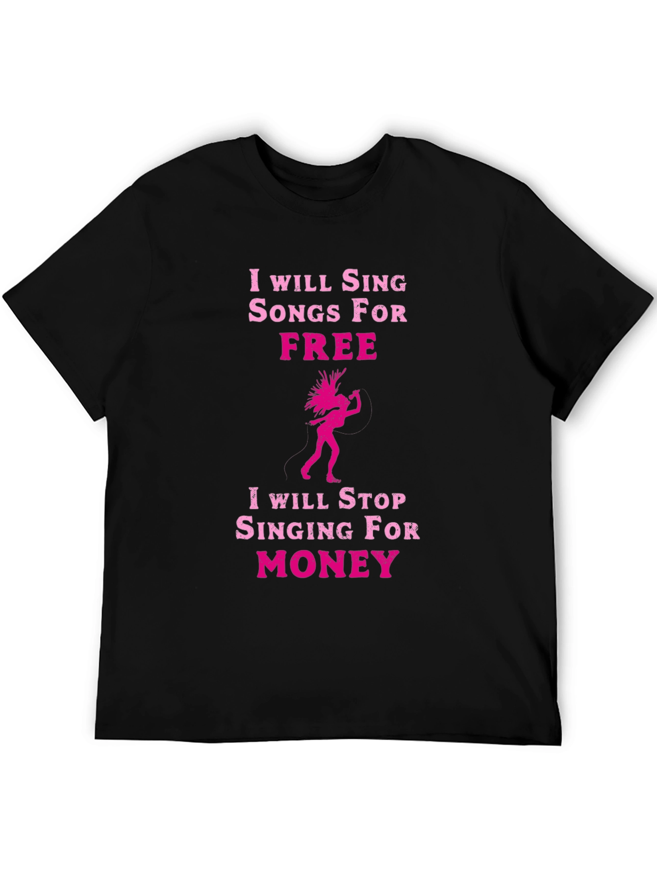 Black Sing For Free Graphic Tee view 5