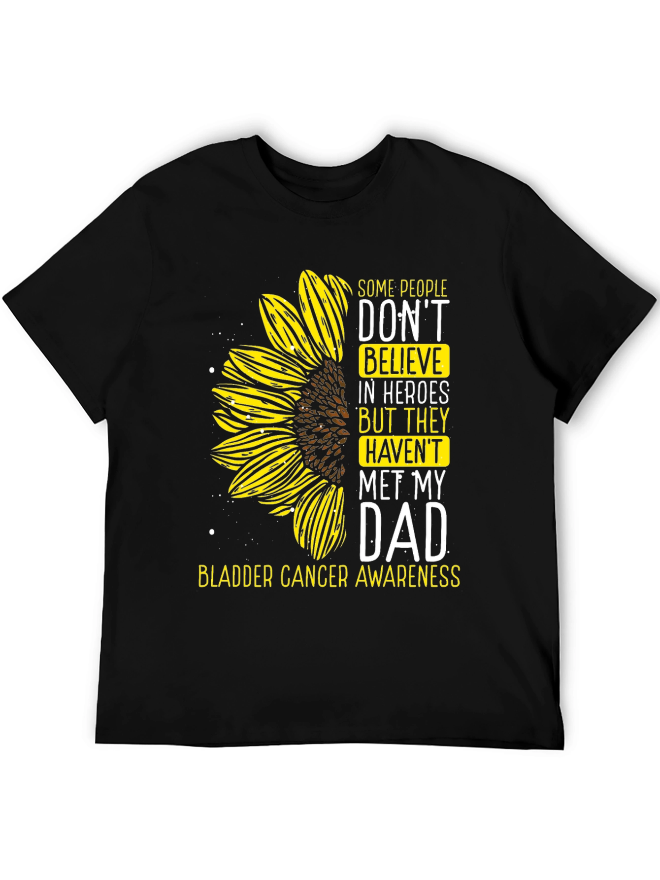 Bladder Cancer Awareness Sunflower T-Shirt - 5