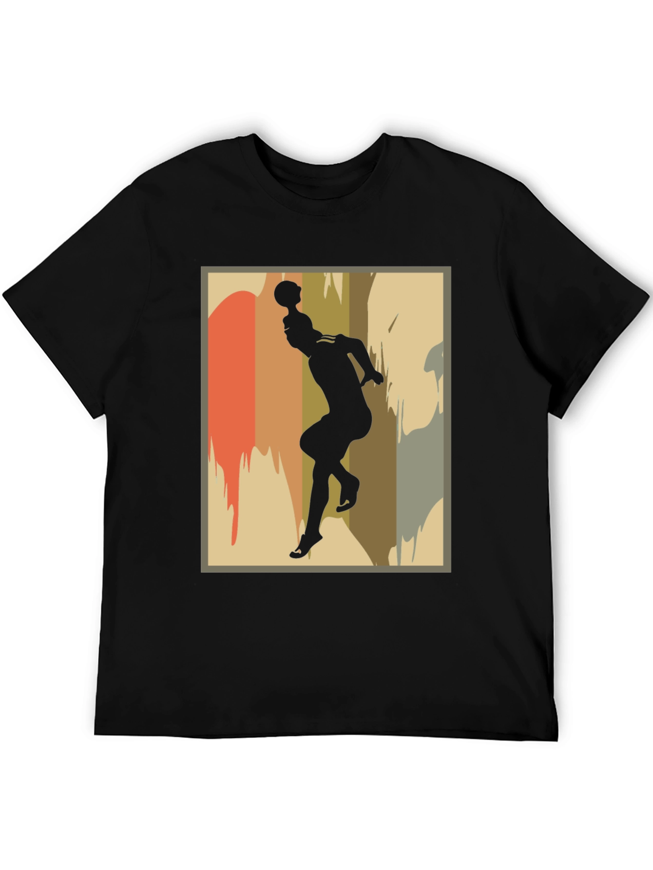 Black Retro Silhouette Graphic T-Shirt view 5