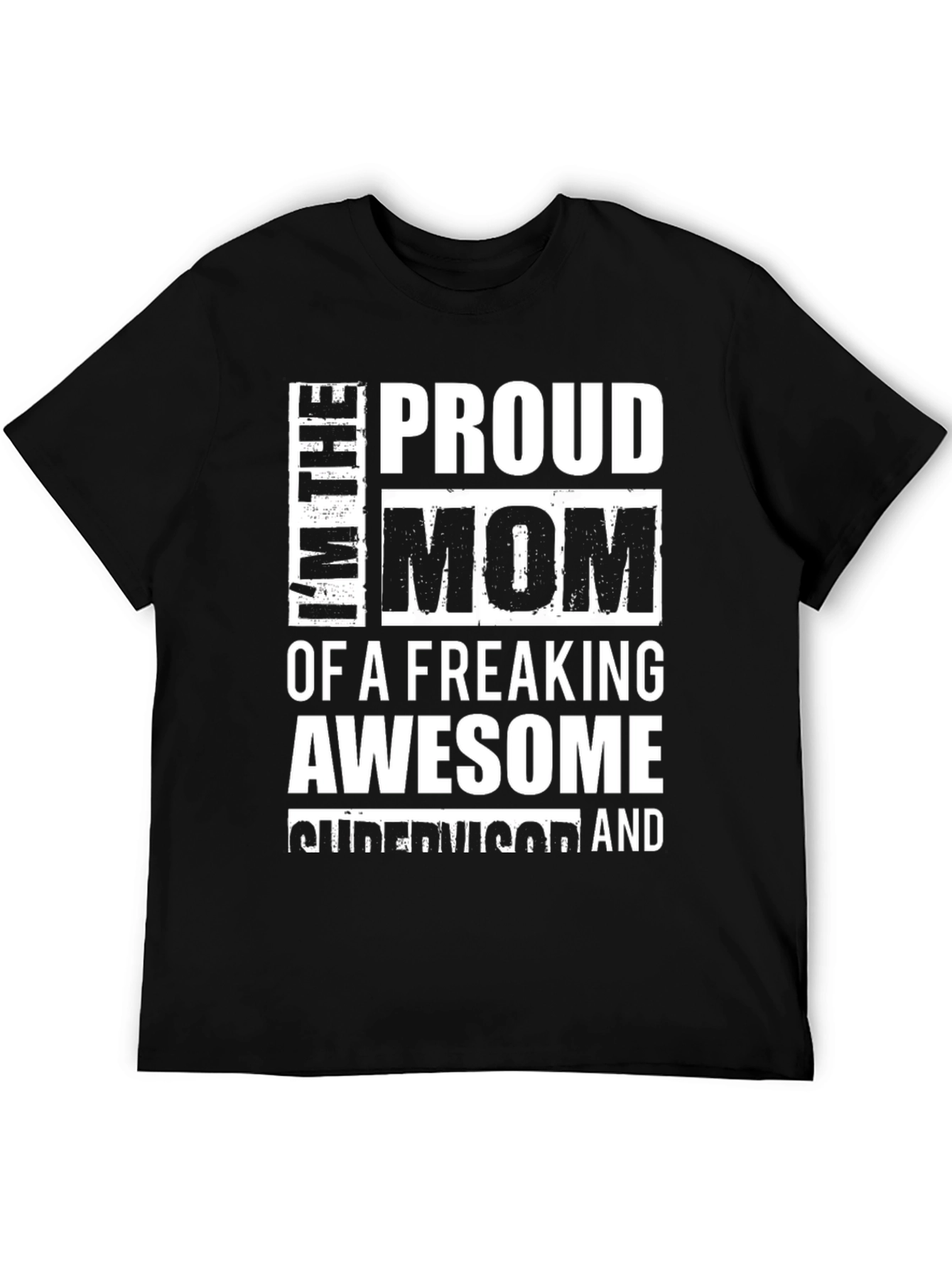 Black Proud Mom Graphic T-Shirt - Black view 5