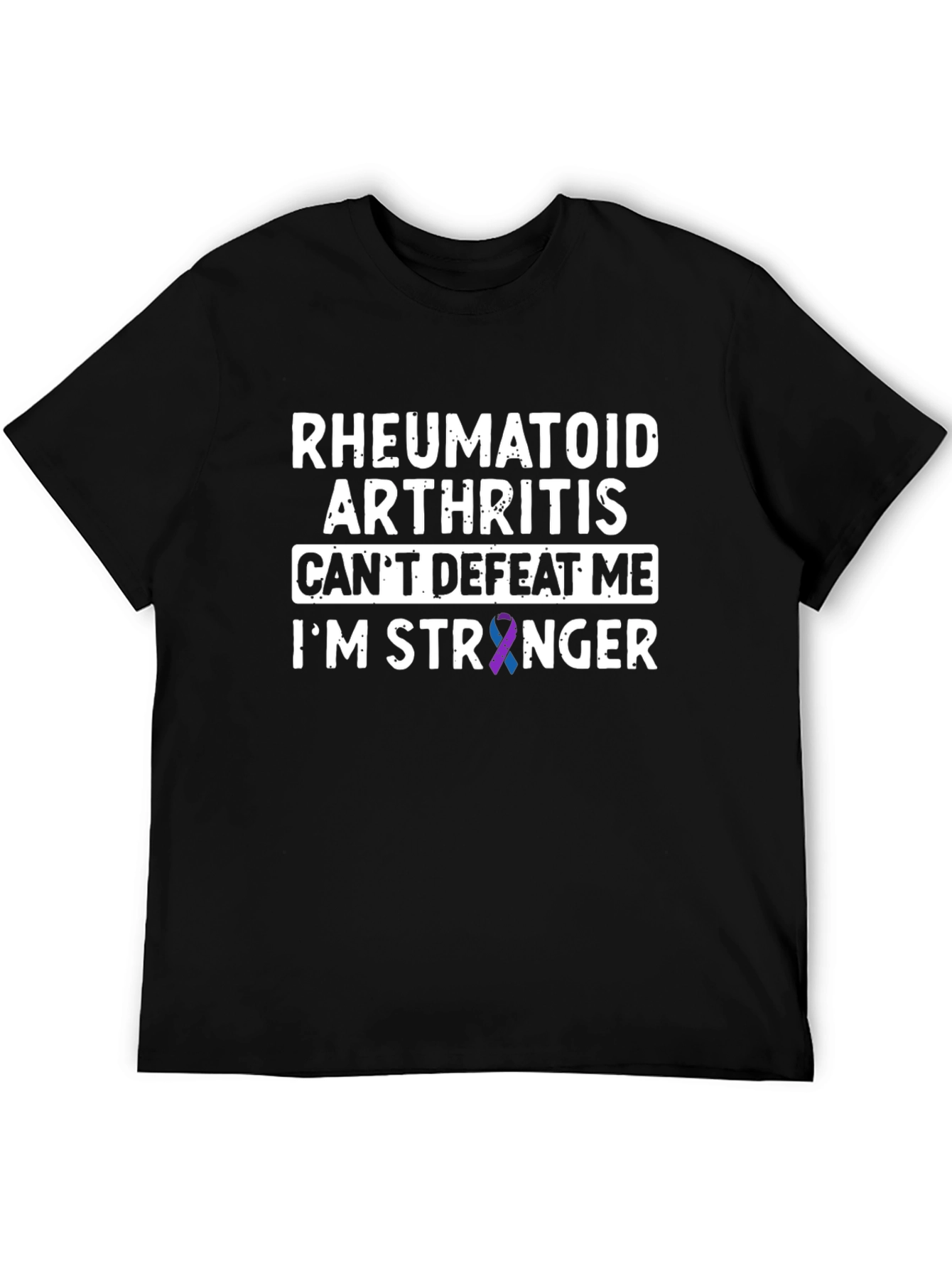 Black Rheumatoid Arthritis Awareness T-Shirt - I'm Stronger view 5