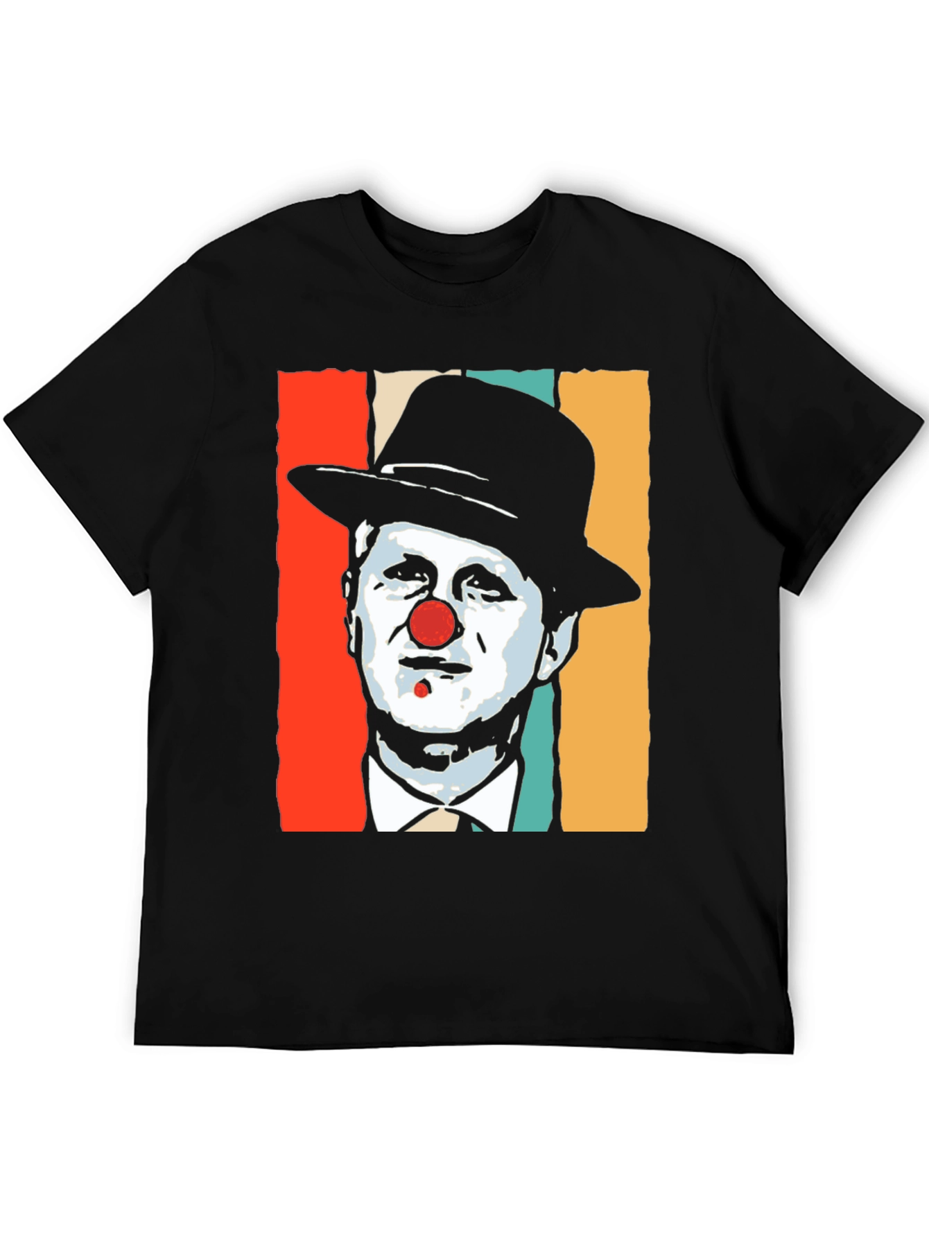 Black Clown Portrait Graphic T-Shirt - Retro Style view 5