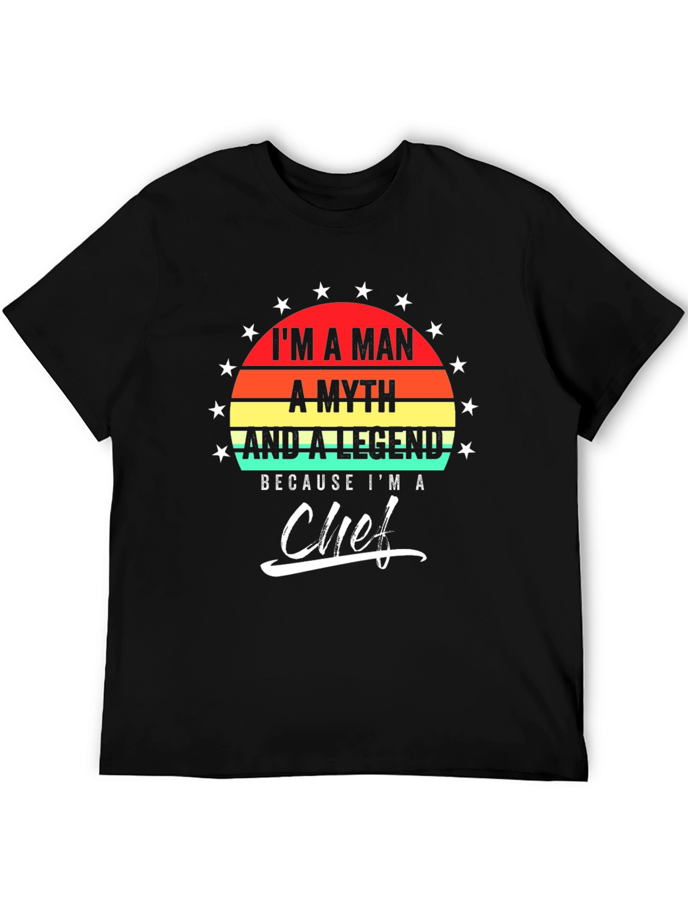 Black Man Myth Legend Chef T-Shirt view 5