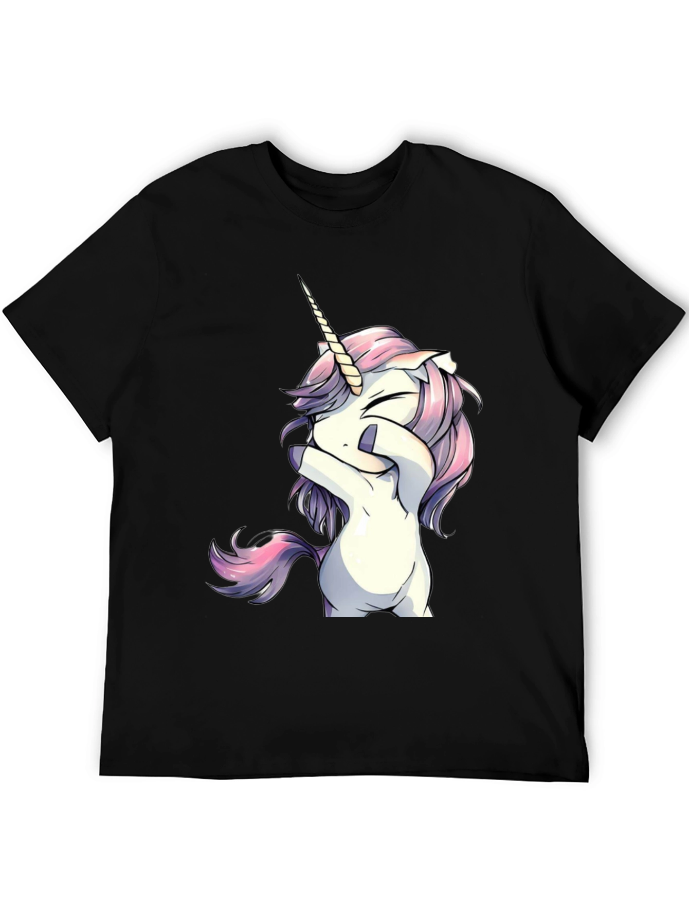 Black Unicorn Graphic Tee - Black Cotton Blend view 5