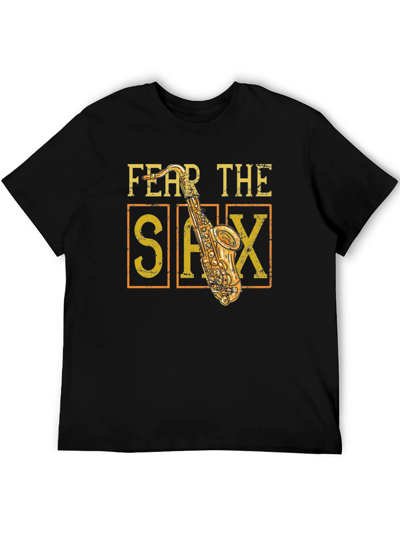 Black Fear The Sax T-Shirt - Musician Tee view 5