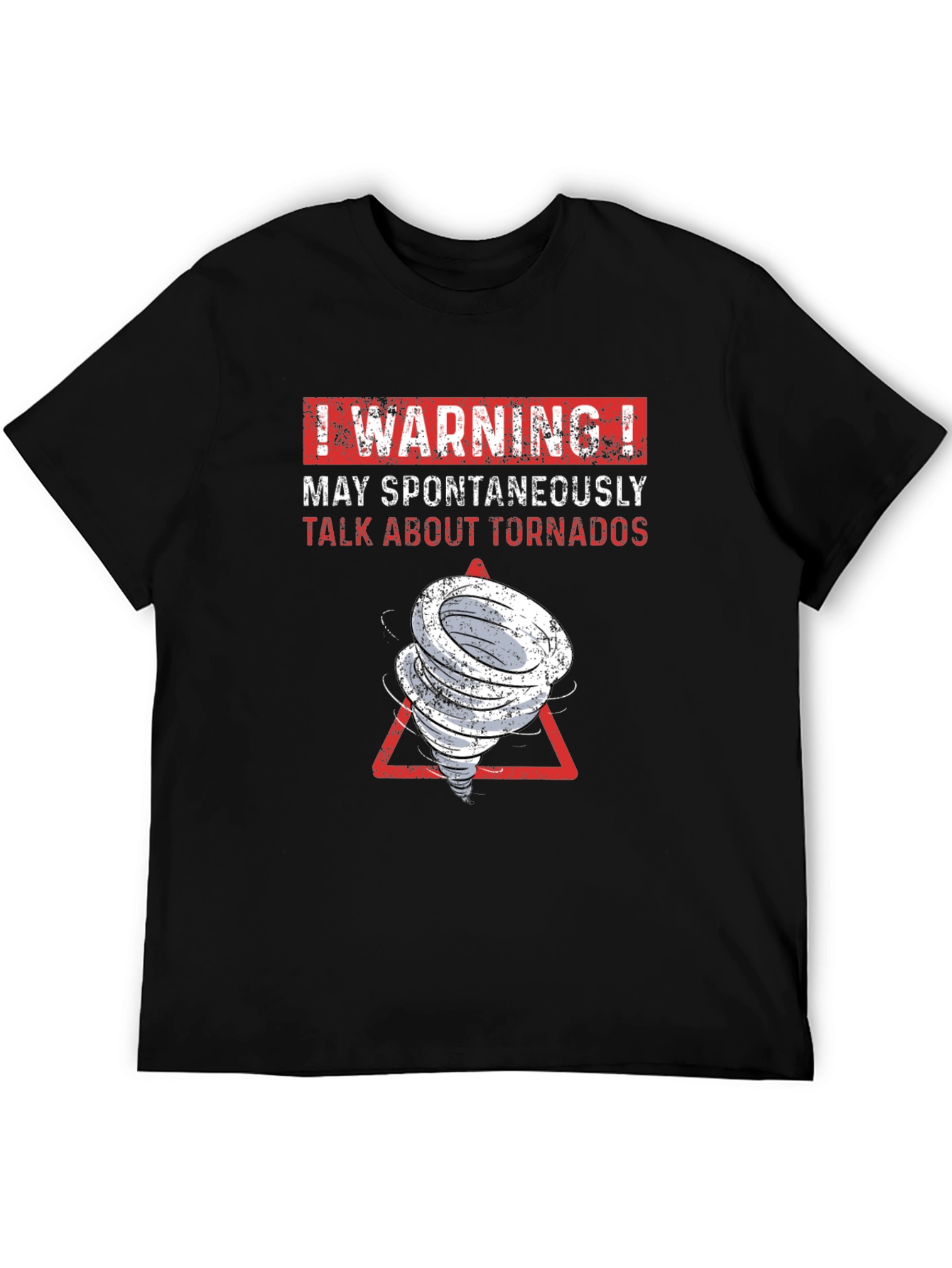 Black Tornado Humor Graphic T-Shirt view 5