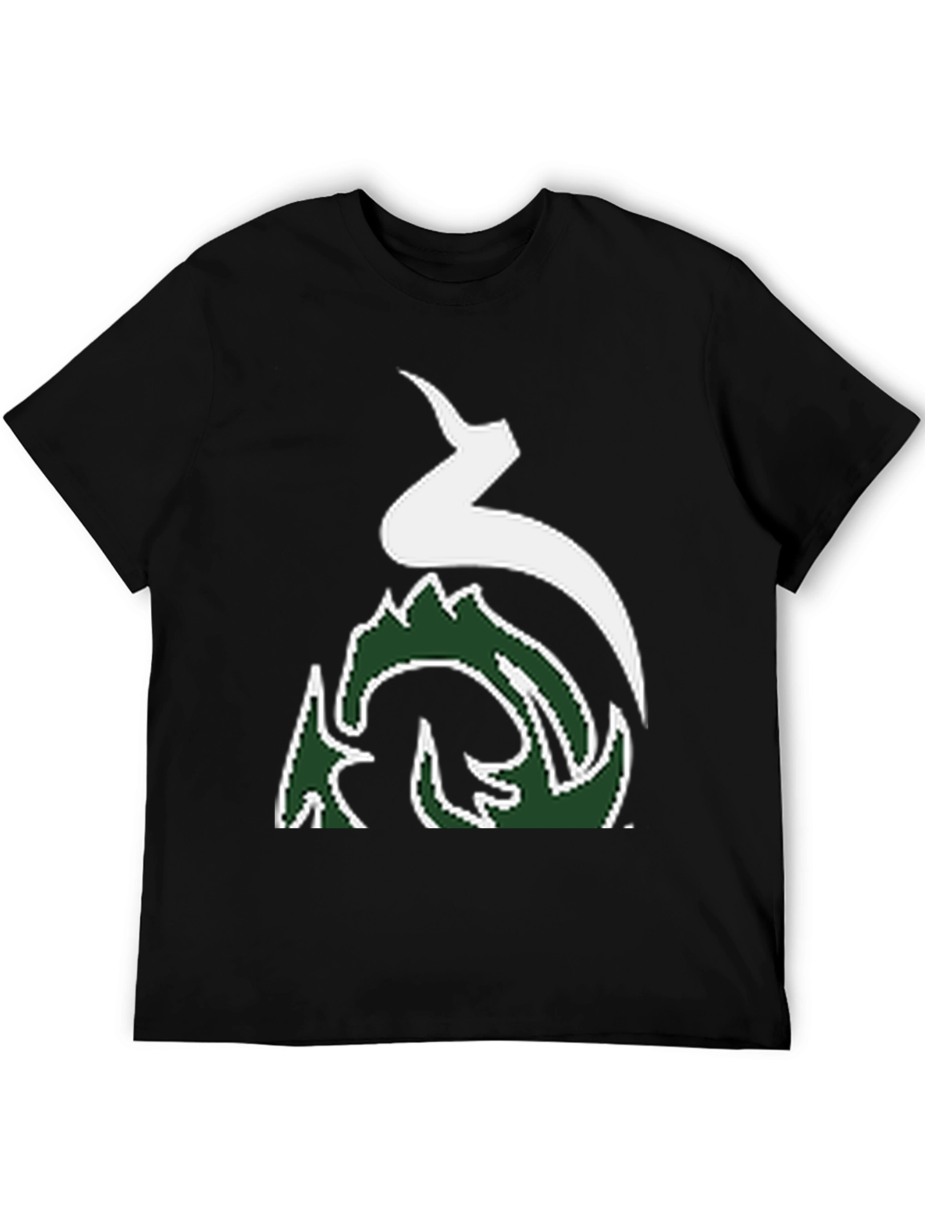 Black Stylish Graphic Print Tee view 5