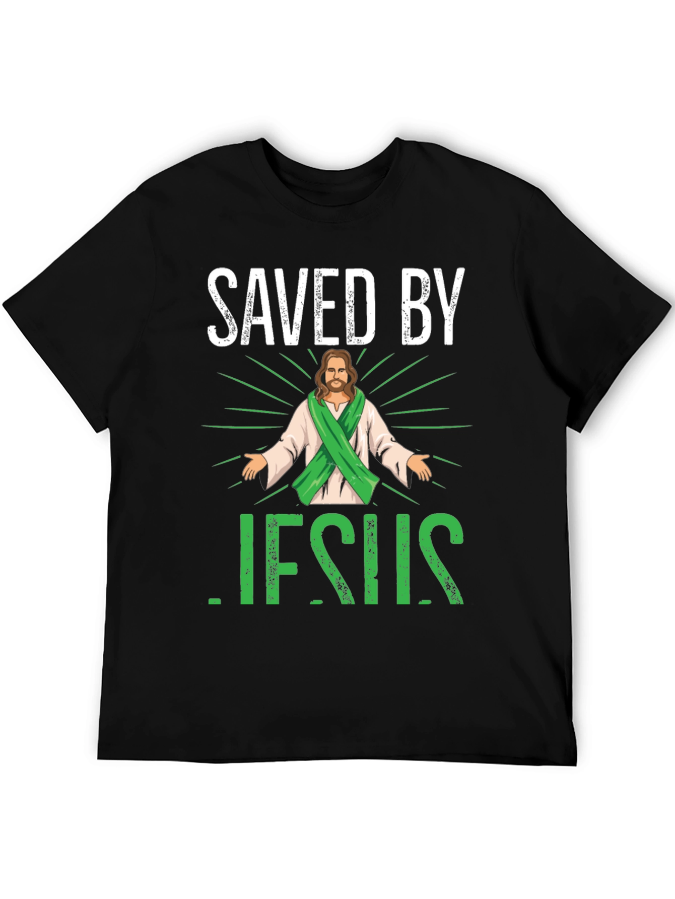 Saved by Jesus Graphic T-Shirt - 5
