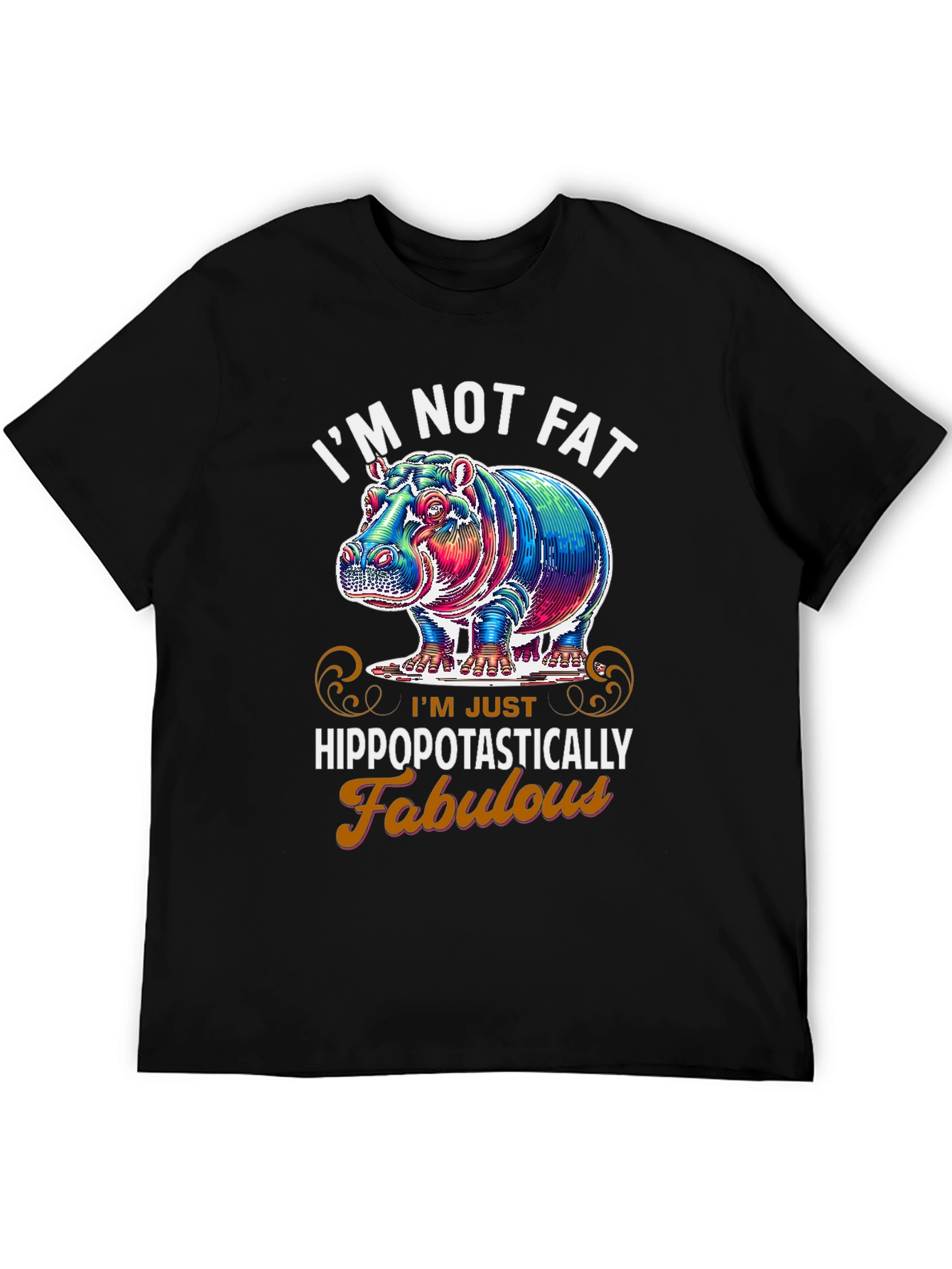 Black Hippopotastically Fabulous T-Shirt view 5