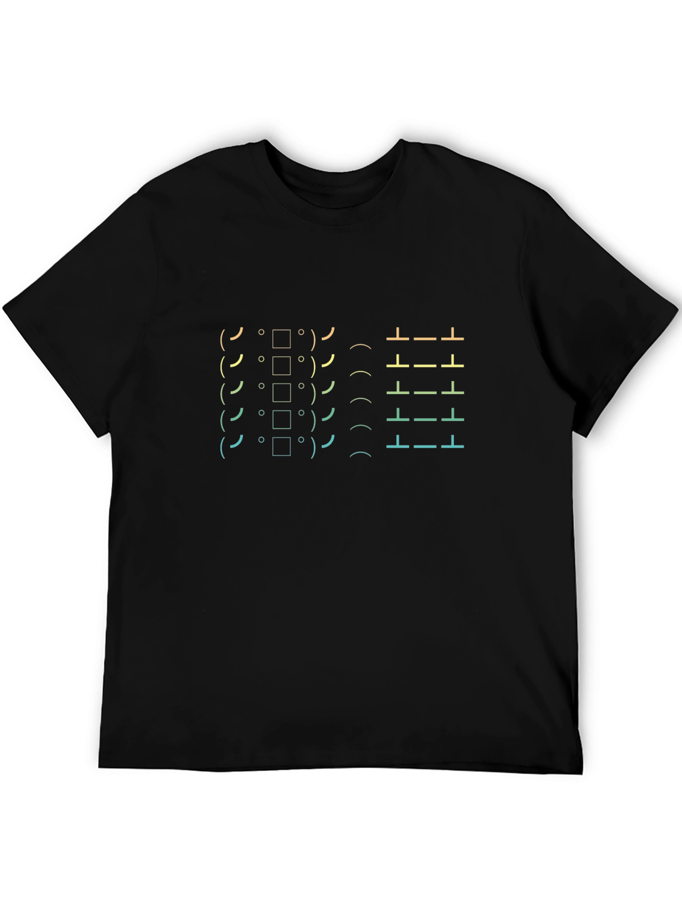 Black Black ASCII Pattern T-Shirt view 5