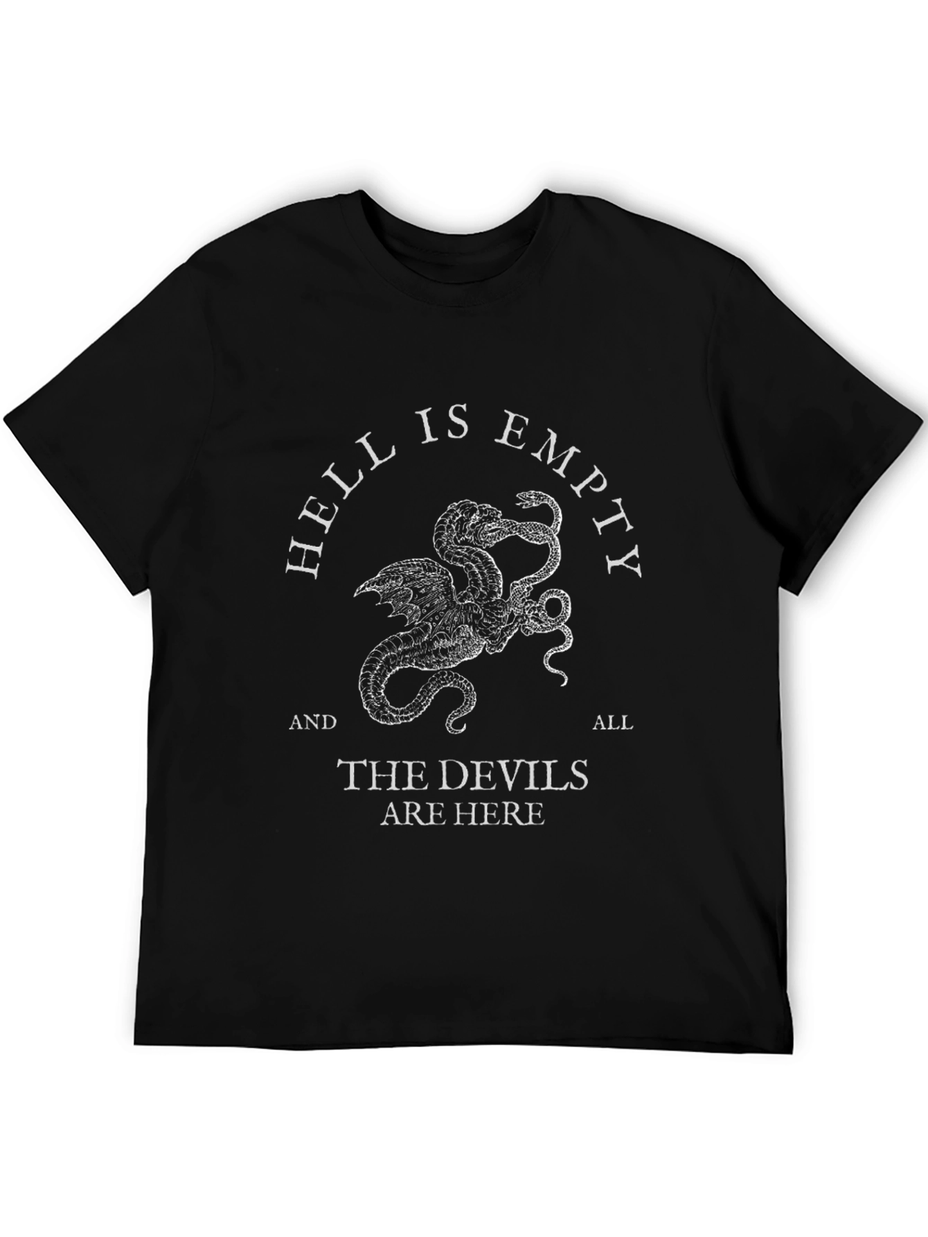 Black Hell is Empty Graphic Tee - Mens Black T-Shirt view 5