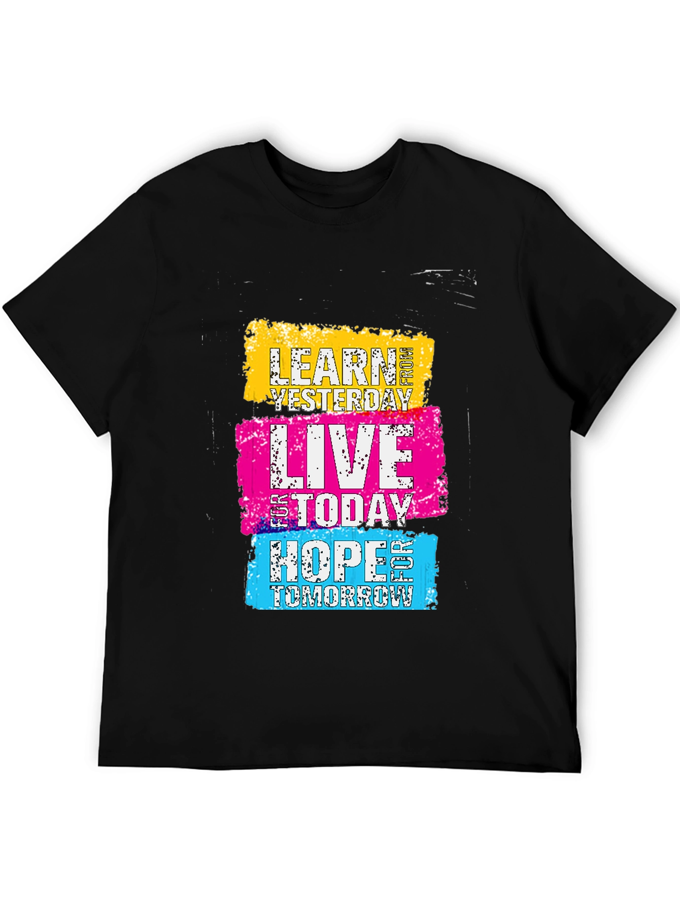 Black Motivational Learn Live Hope Graphic Tee view 5