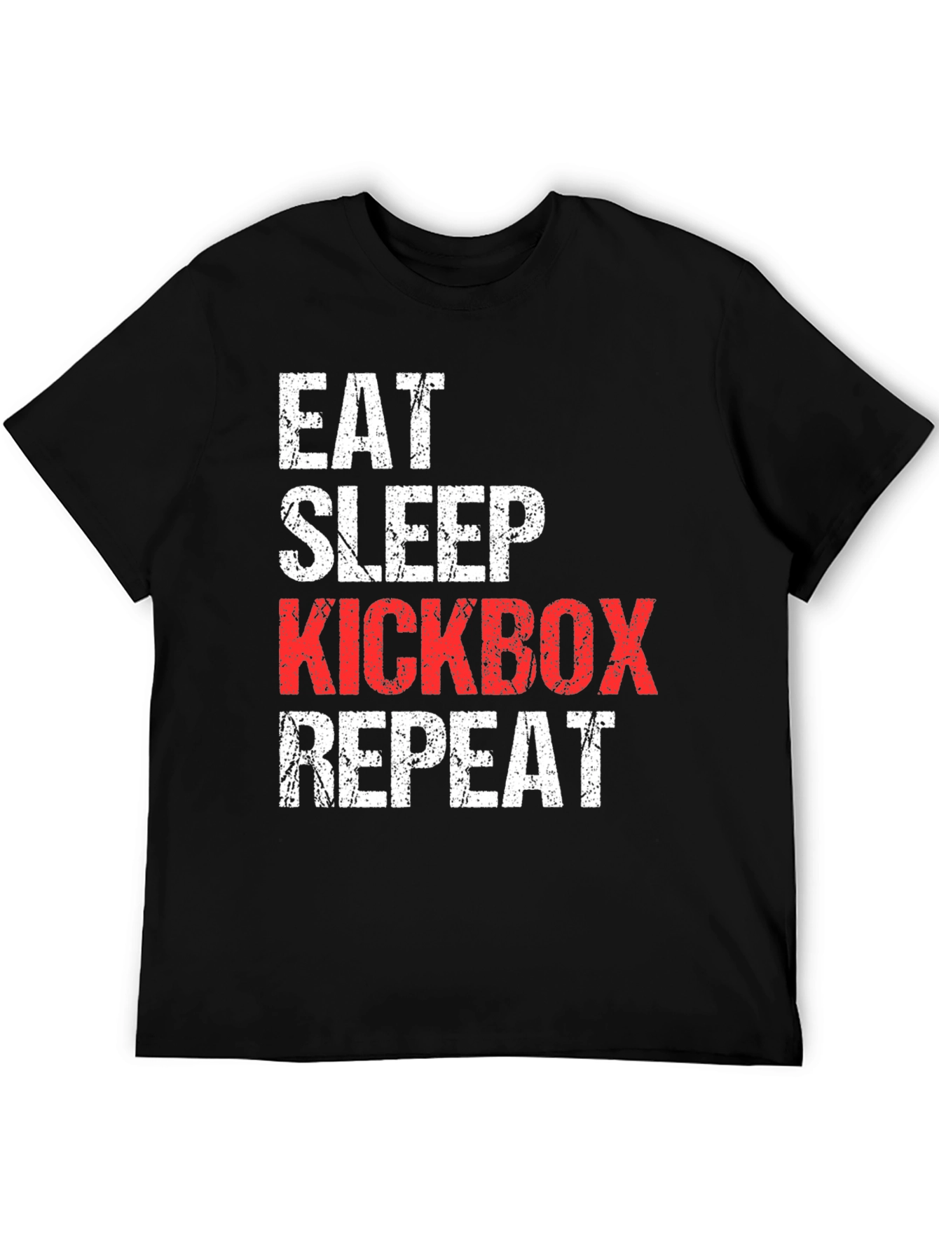 Black Eat Sleep Kickbox Repeat T-Shirt view 5