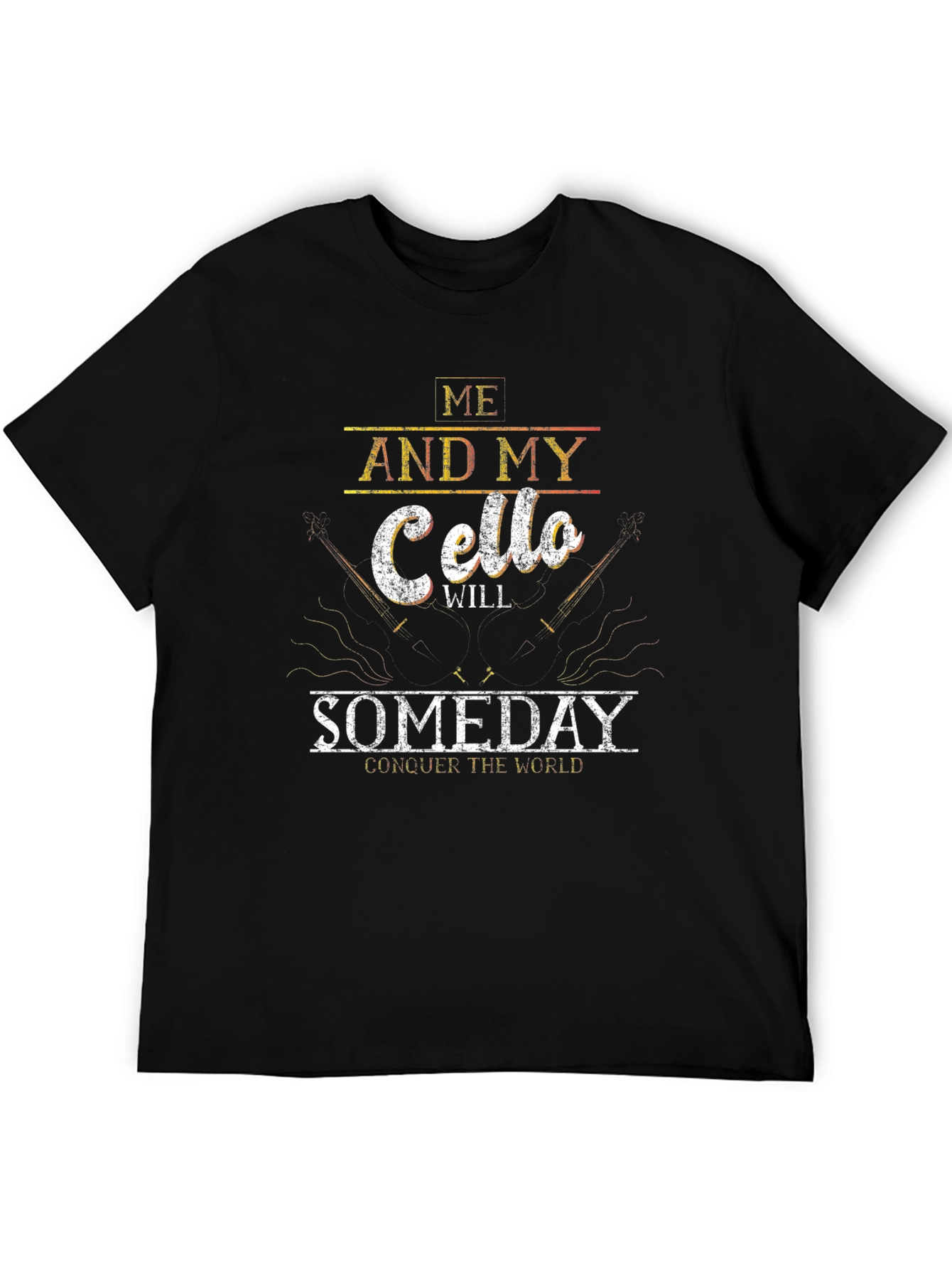 Black Me and My Cello T-Shirt - Conquer the World view 5