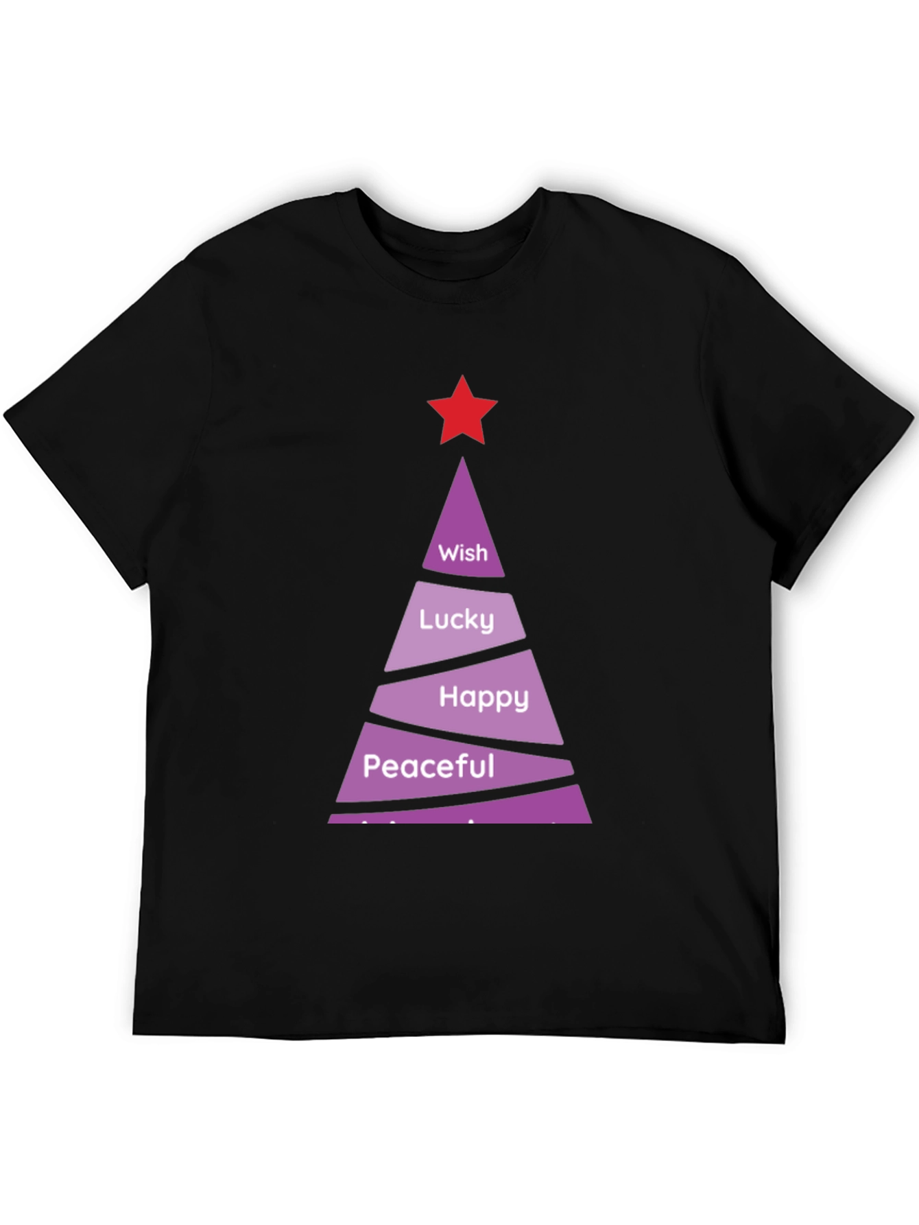 Black Festive Wishes Graphic Tee view 5