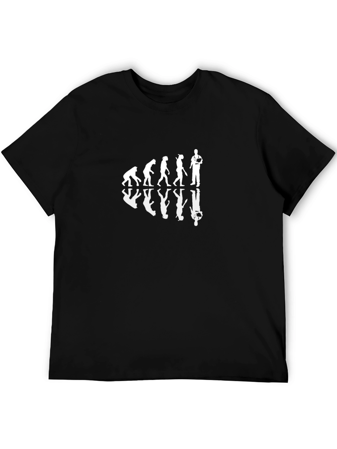 Black Evolution of a Doctor T-Shirt - Black view 5