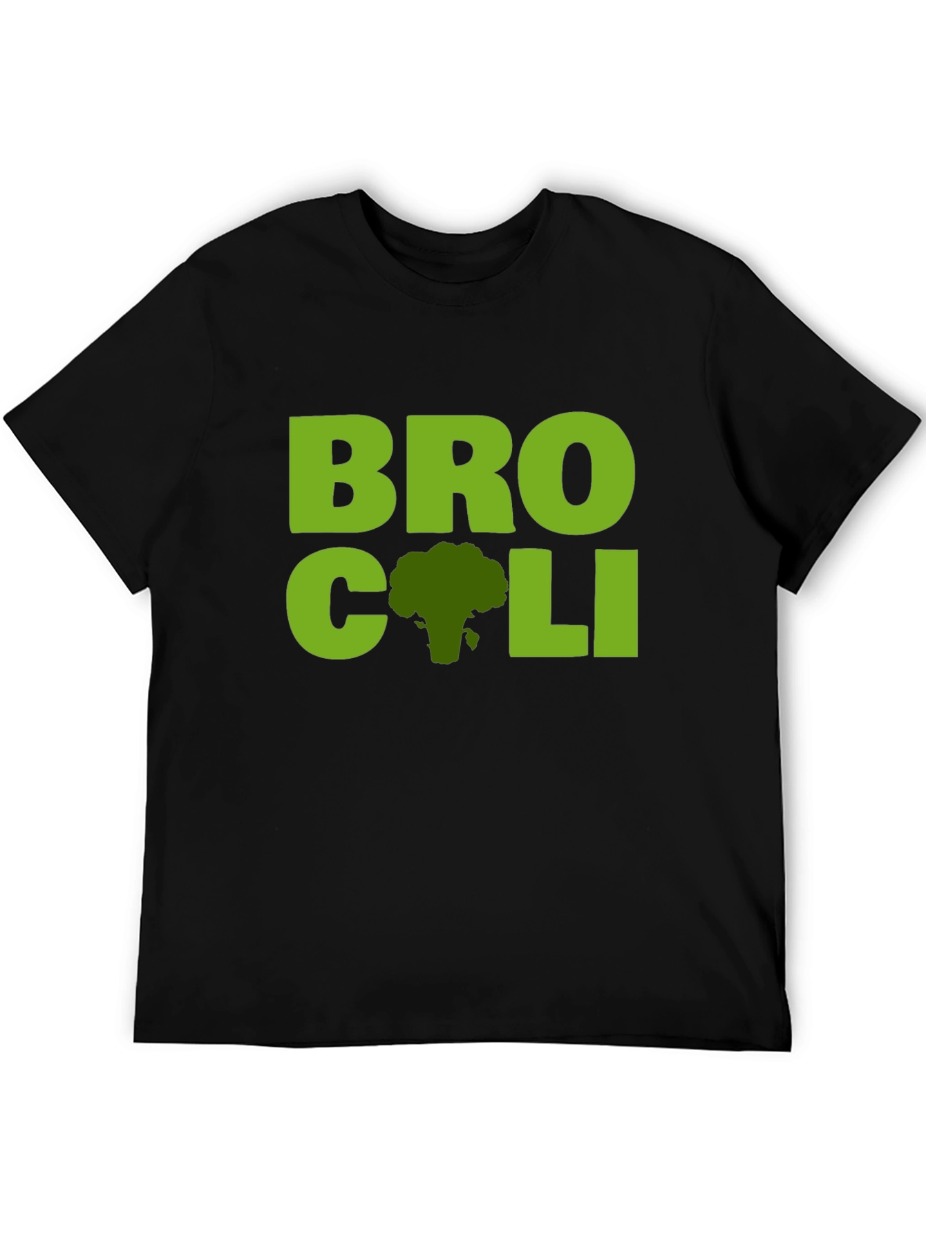 Black Broccoli Graphic Tee - Vegan Humor T-Shirt view 5